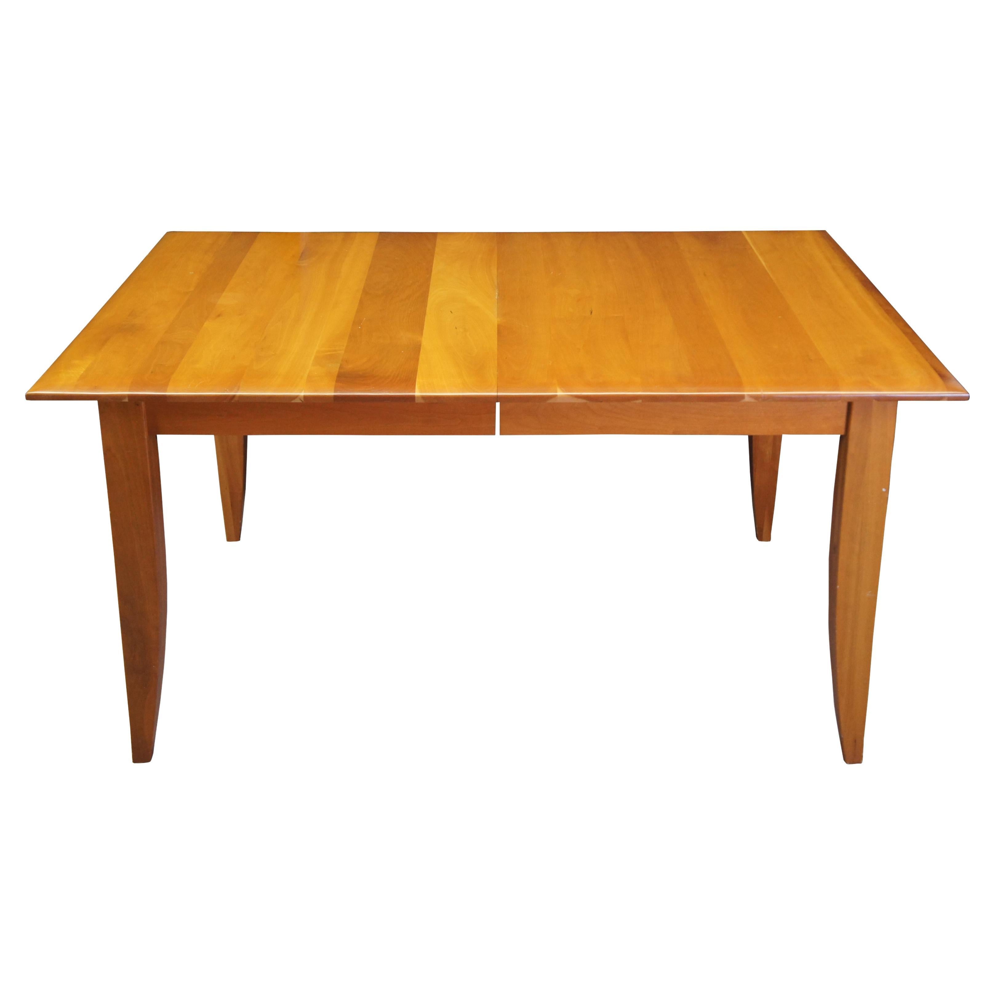 Vintage Arhaus Italian Cherry Shaker Farmhouse Country Extendable Dining Table For Sale