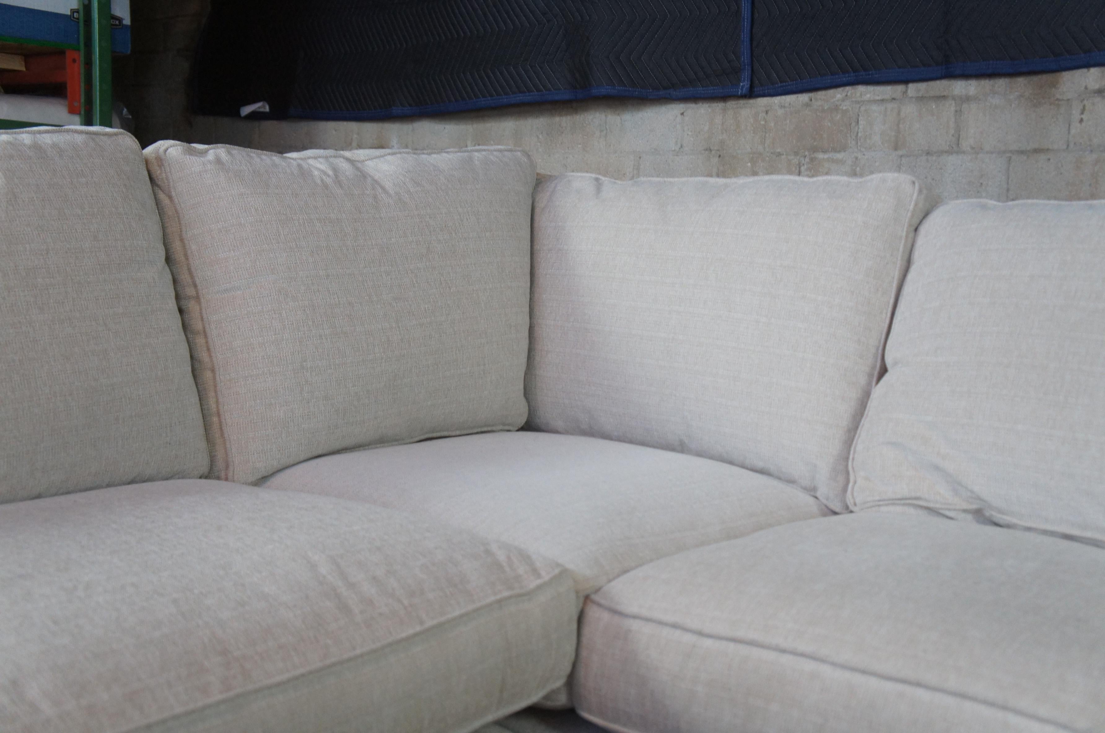 20th Century Vintage Arhaus Landsbury Camden 2 Pc Sectional 5 Seat Corner Sofa Couch