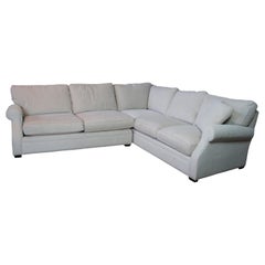 Retro Arhaus Landsbury Camden 2 Pc Sectional 5 Seat Corner Sofa Couch 