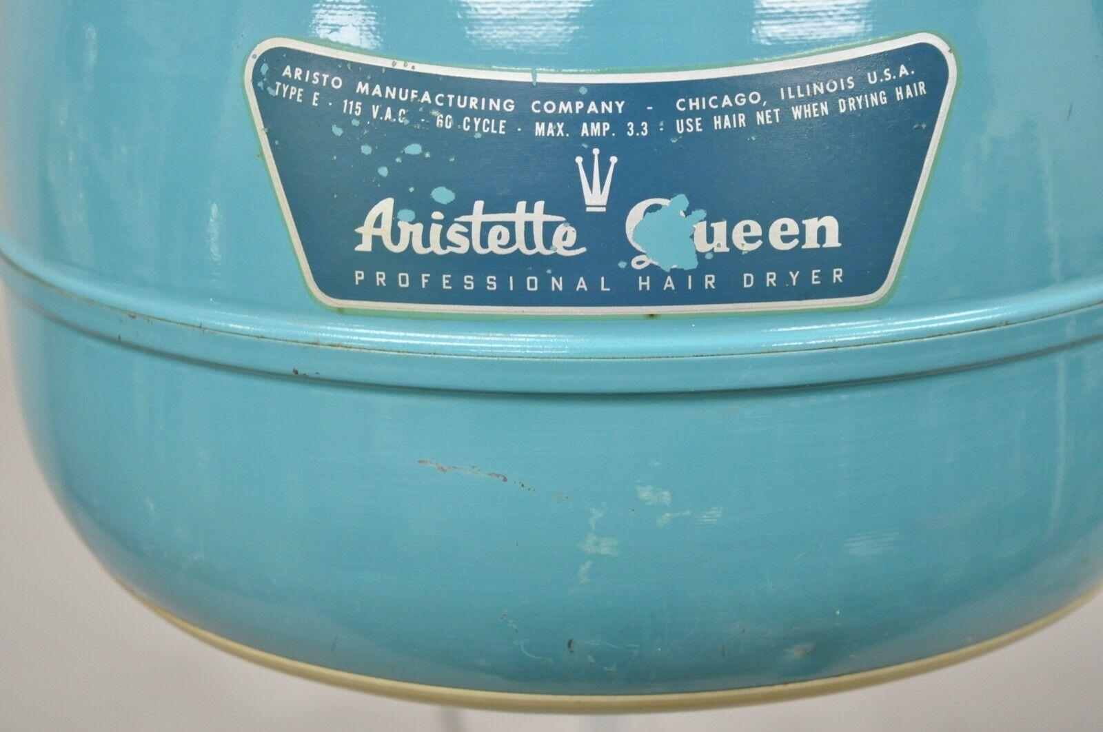 Aristo Aristette Königin Professional Türkis-Blauer stehender Vintage-Haar trockner im Zustand „Gut“ im Angebot in Philadelphia, PA