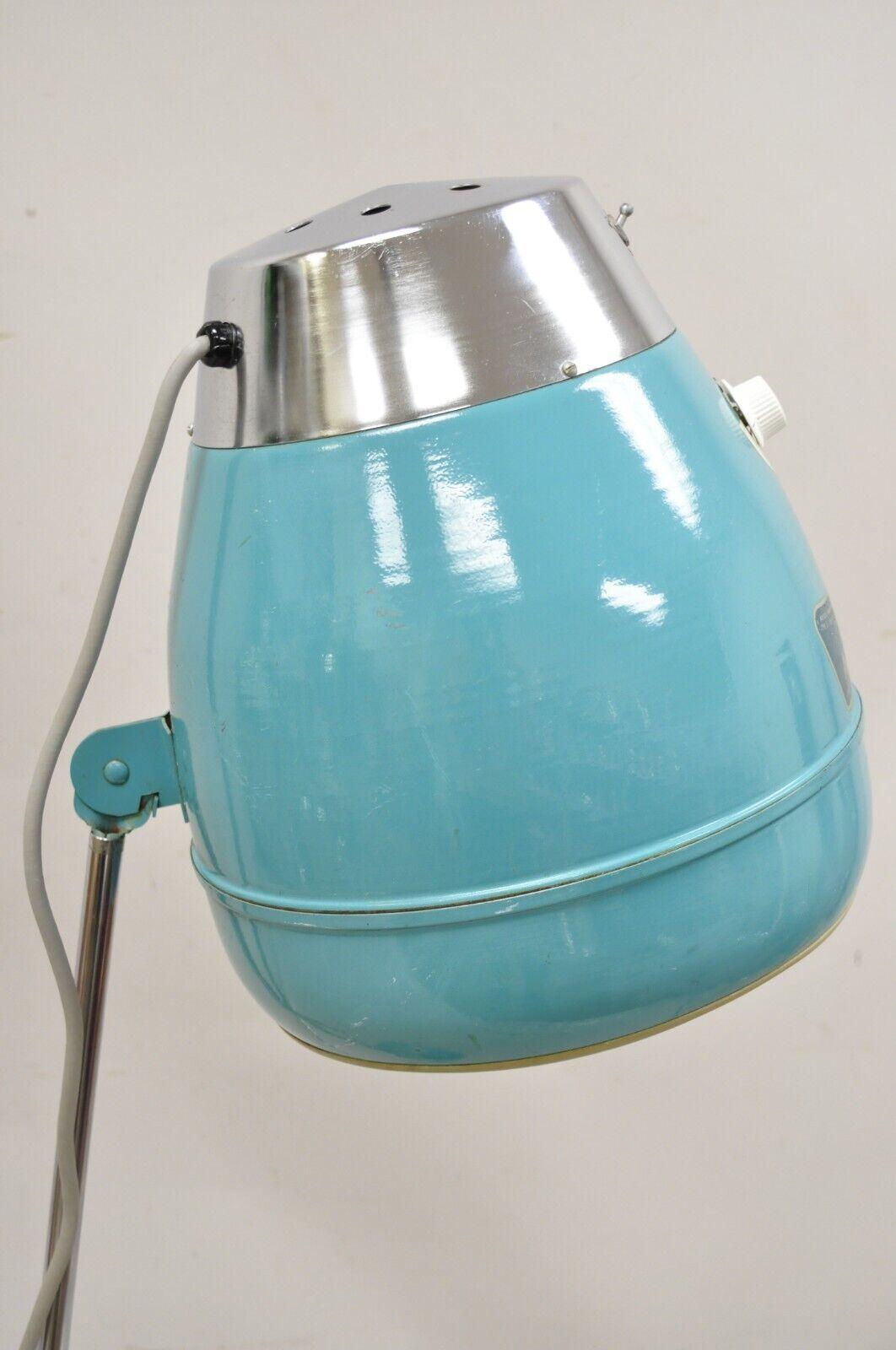 Plastic Vintage Aristo Aristette Queen Professional Turquoise Blue Standing Hair Dryer For Sale