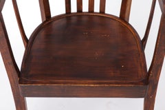 Vintage Armchair 1950s Germany, Beech Wood, Mid Century Accent Chair, Wooden Arm