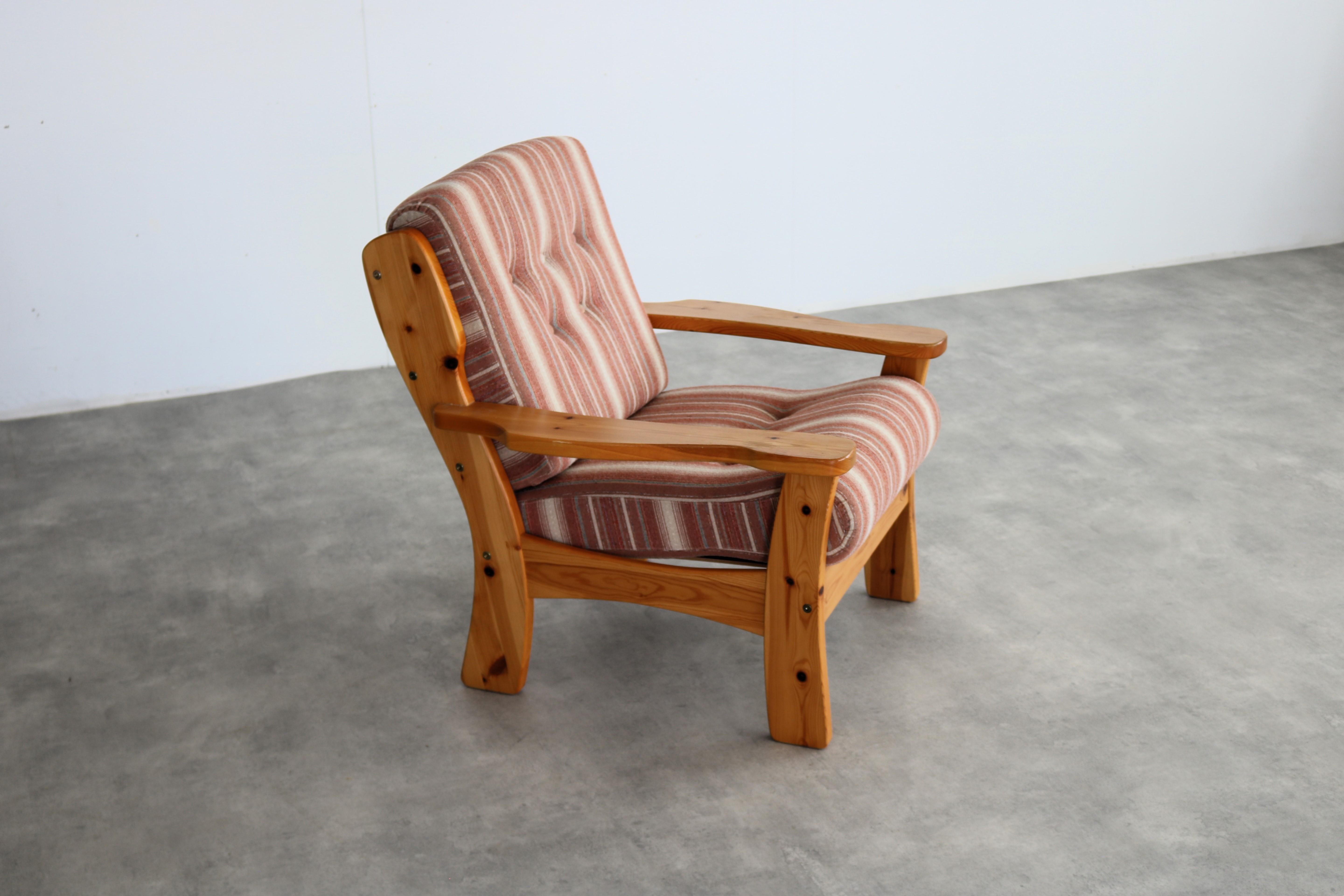 sillón vintage  60s  pino  Sueco mediados del siglo XX en venta