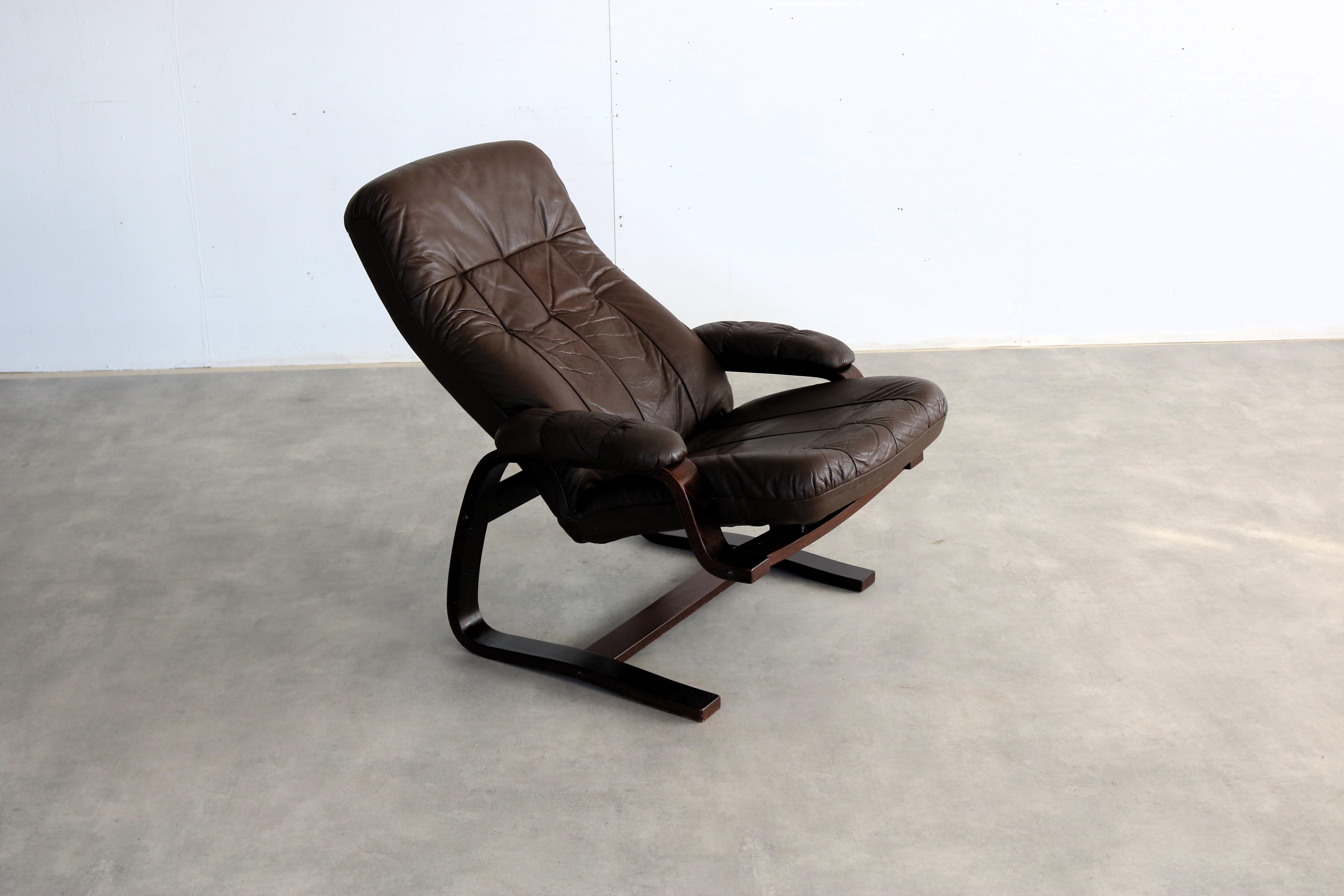 vintage armchair  armchair  adjustable  60s  Danish For Sale 5