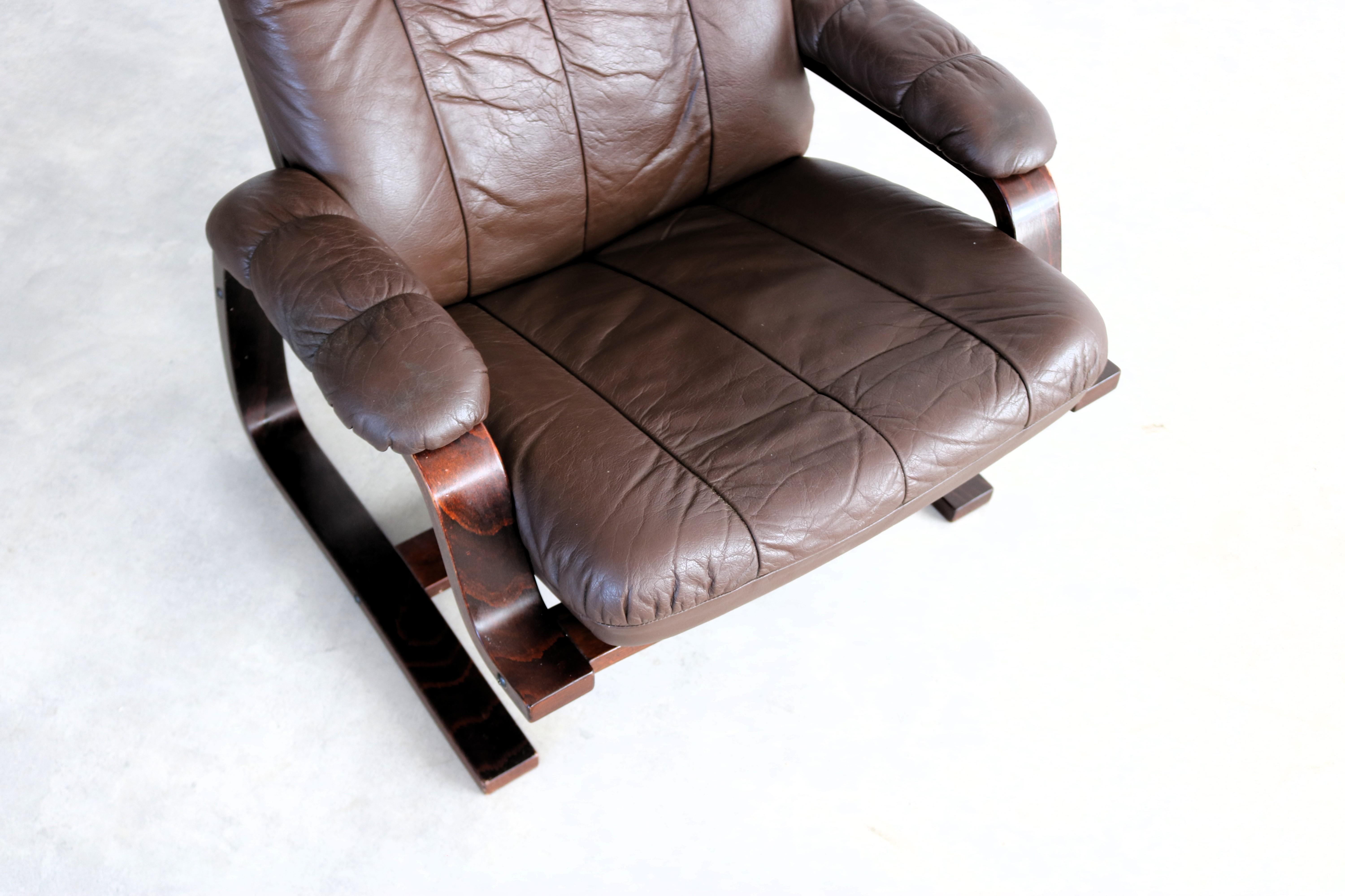 vintage armchair  armchair  adjustable  60s  Danish For Sale 1