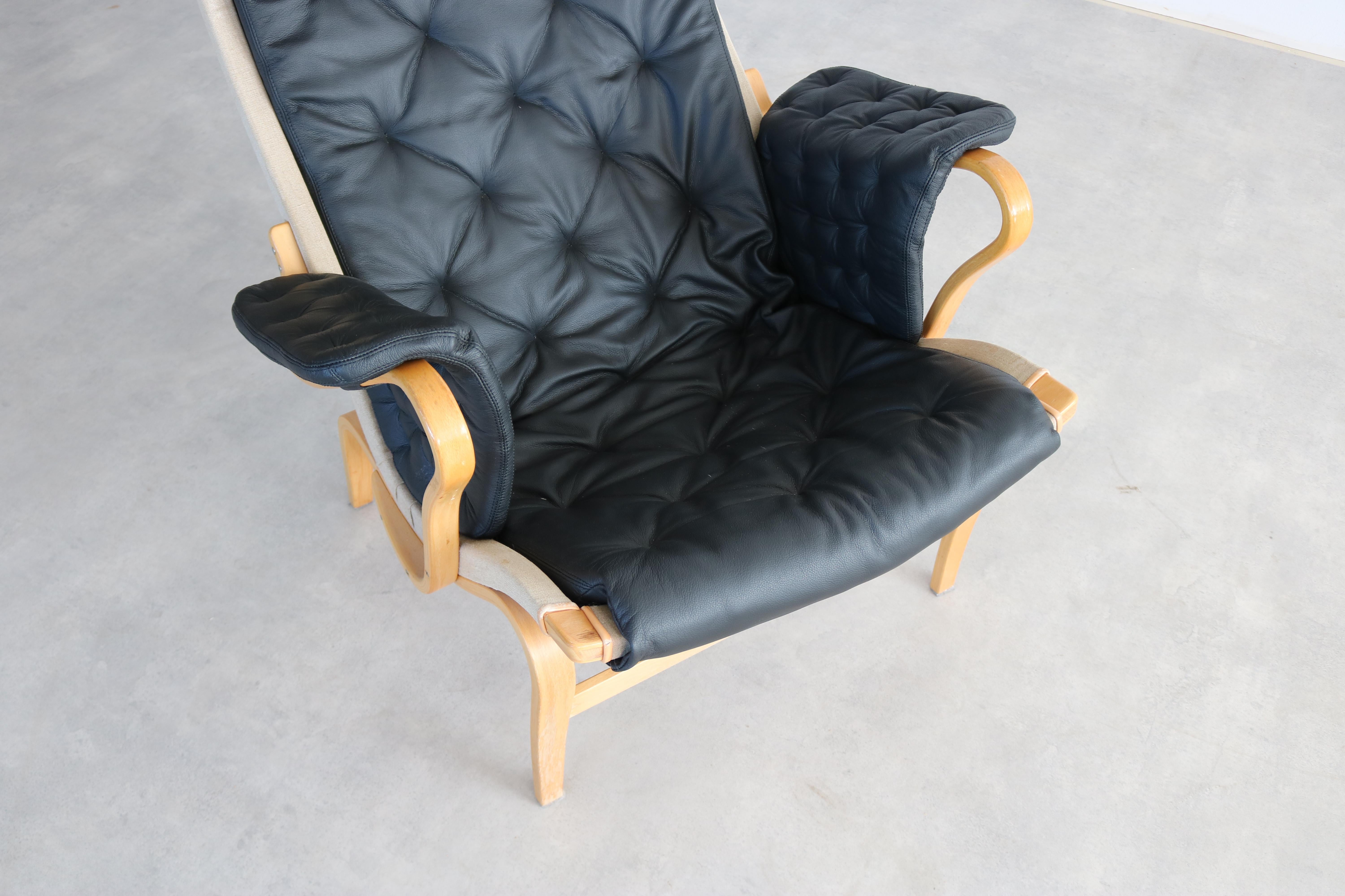 Leather vintage armchair  armchair  Pernilla  Dux  Mathsson For Sale