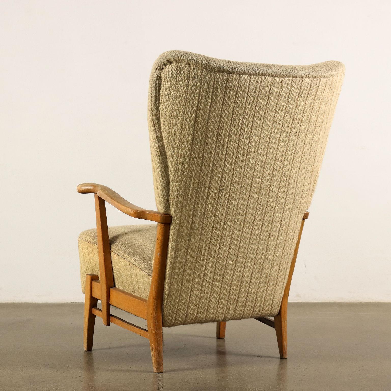 Vintage Armchair Beech, Italy, 1950s For Sale 1