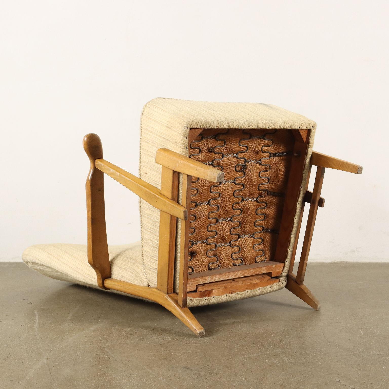 Vintage Armchair Beech, Italy, 1950s For Sale 2