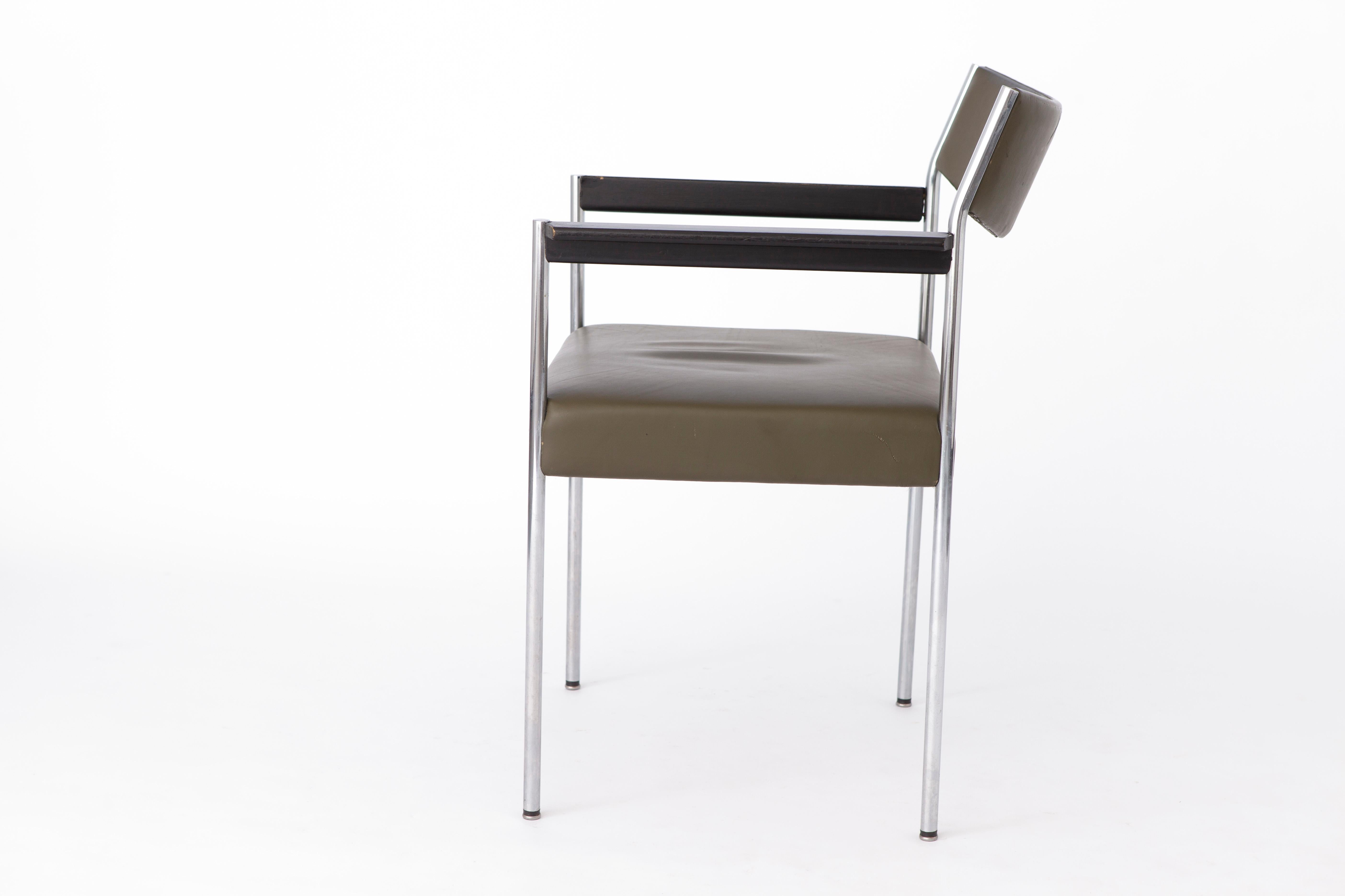 Chrome Vintage Armchair by Edlef Bandixen for Kusch & Co, 1970s, Germany For Sale