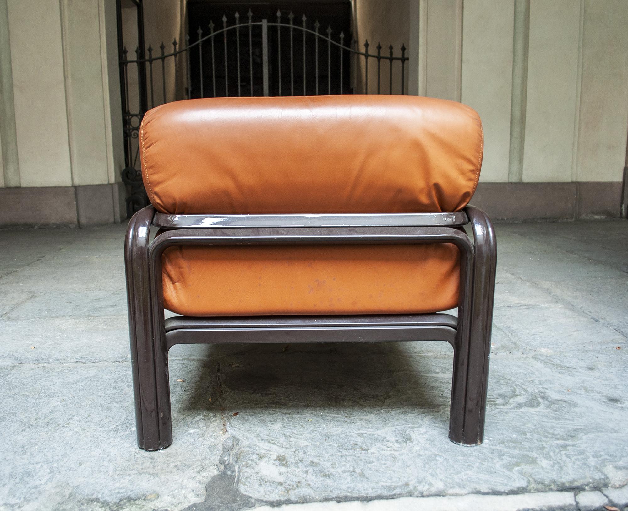 Aluminum Vintage Armchair by Gae Aulenti for Knoll, 1970s For Sale