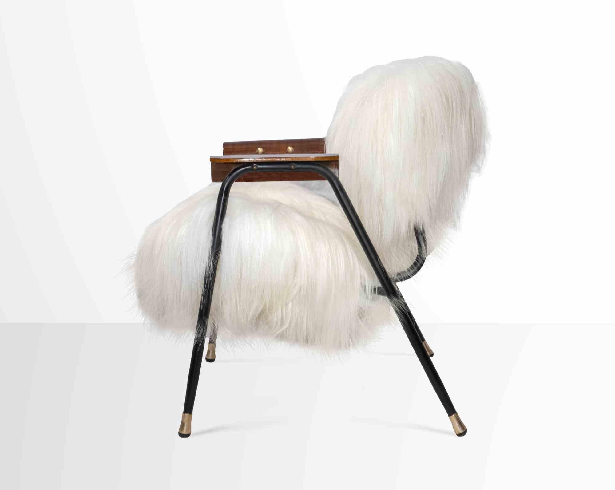 Sillón vintage de  Gastone Rinaldi, años 50 Latón en venta