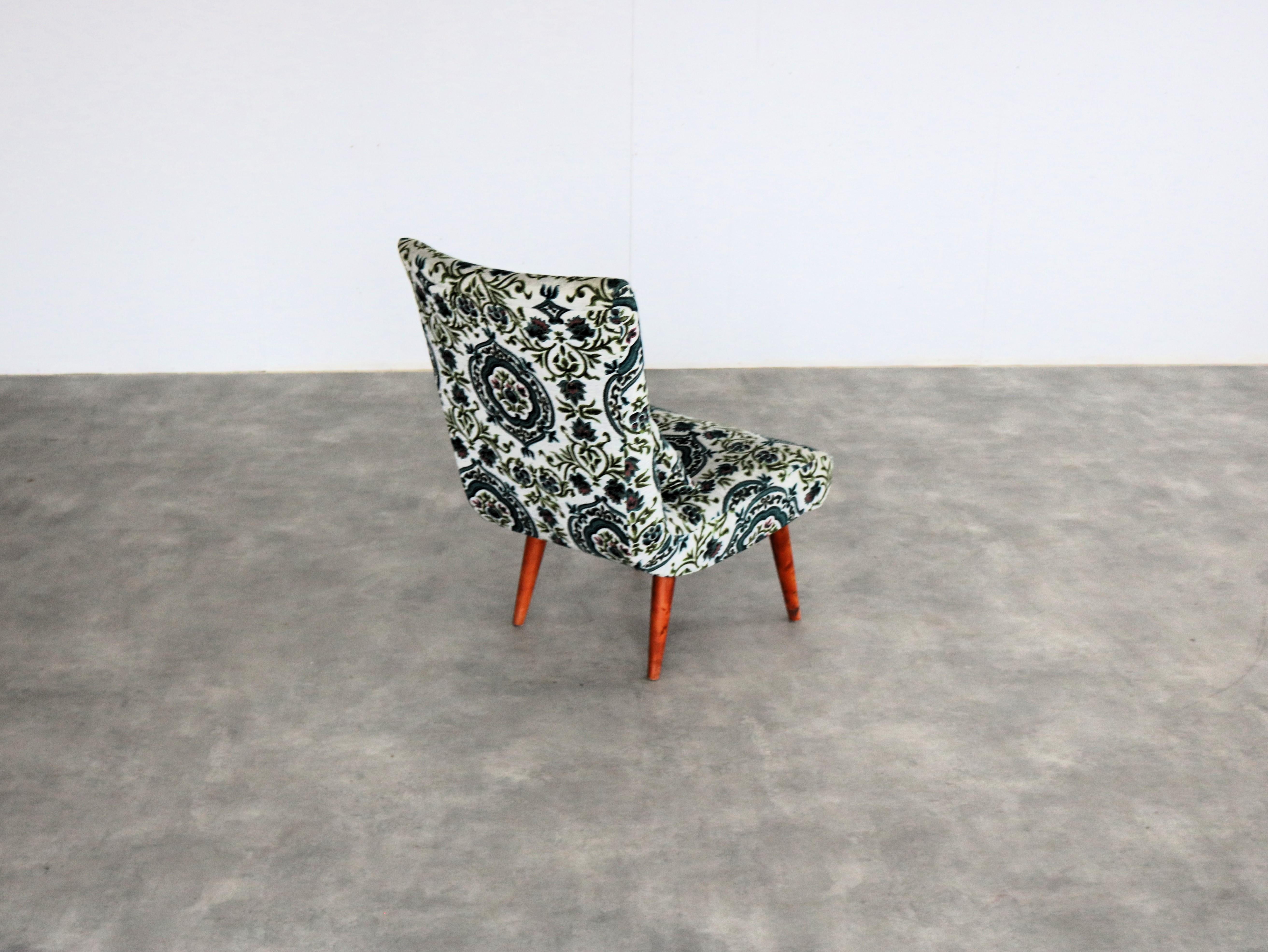 Fabric vintage armchair  chair  60s  Swedish For Sale