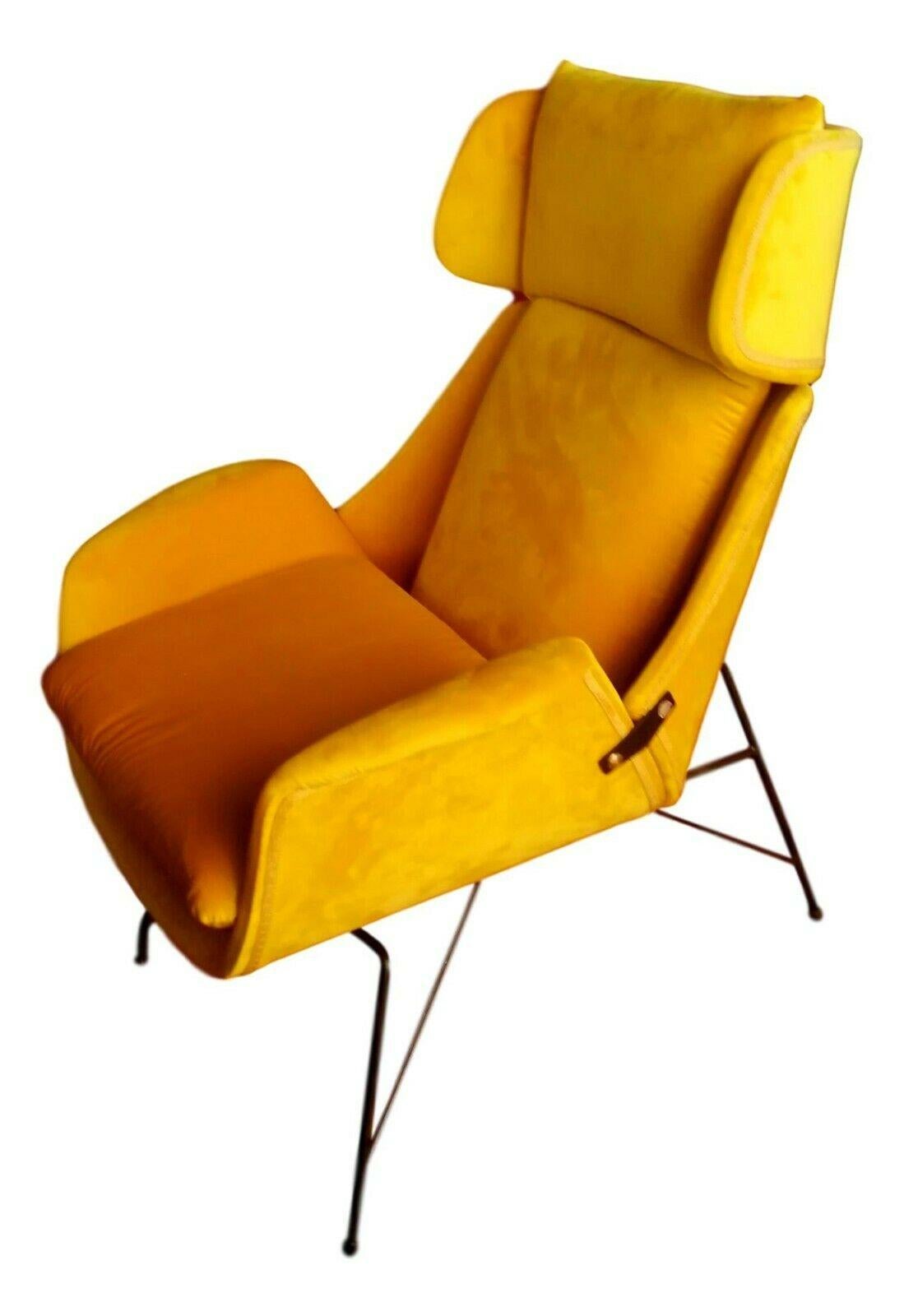 Italian Vintage Armchair Design Augusto Bozzi for Saporiti, 1950s For Sale