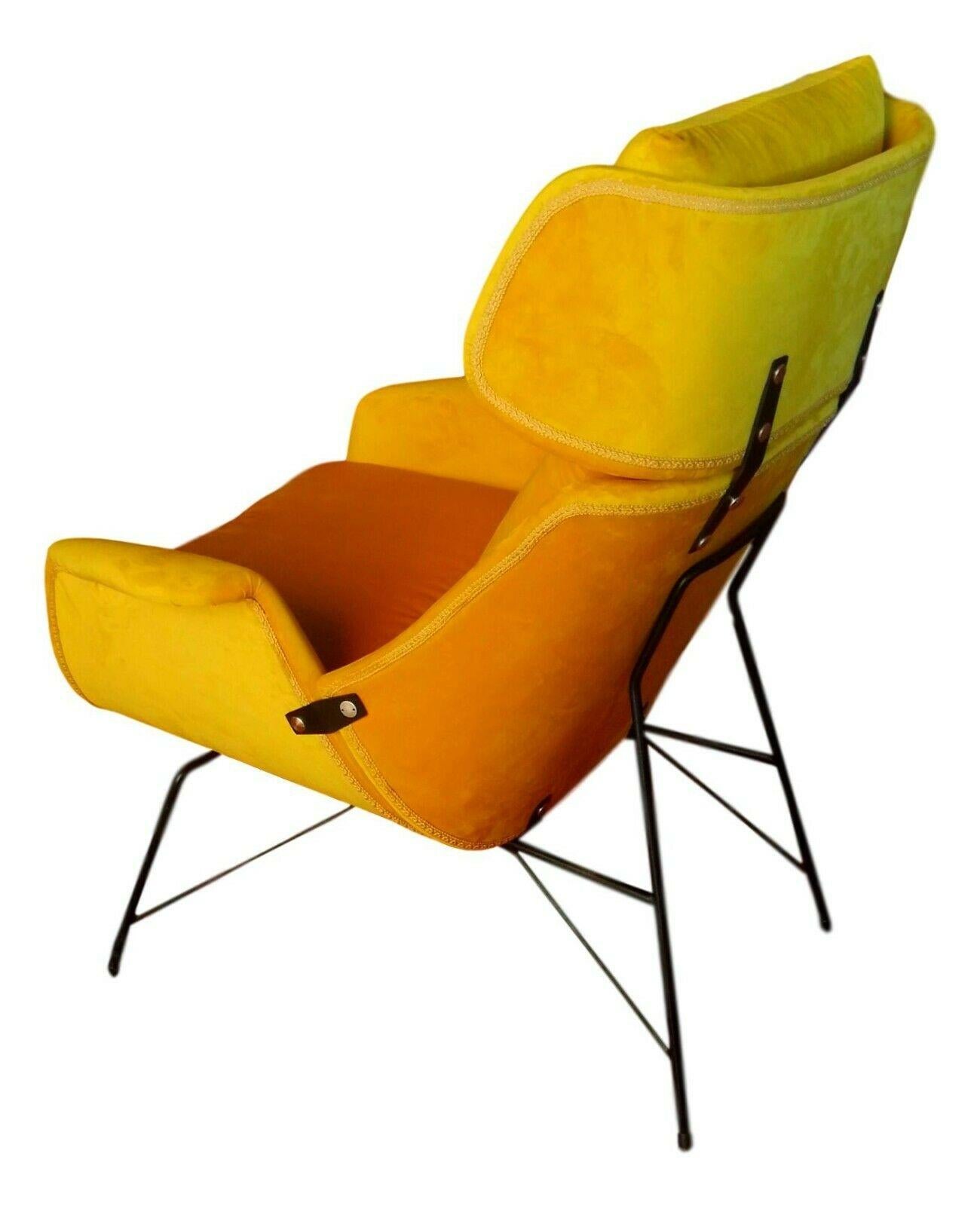 Mid-20th Century Vintage Armchair Design Augusto Bozzi for Saporiti, 1950s For Sale