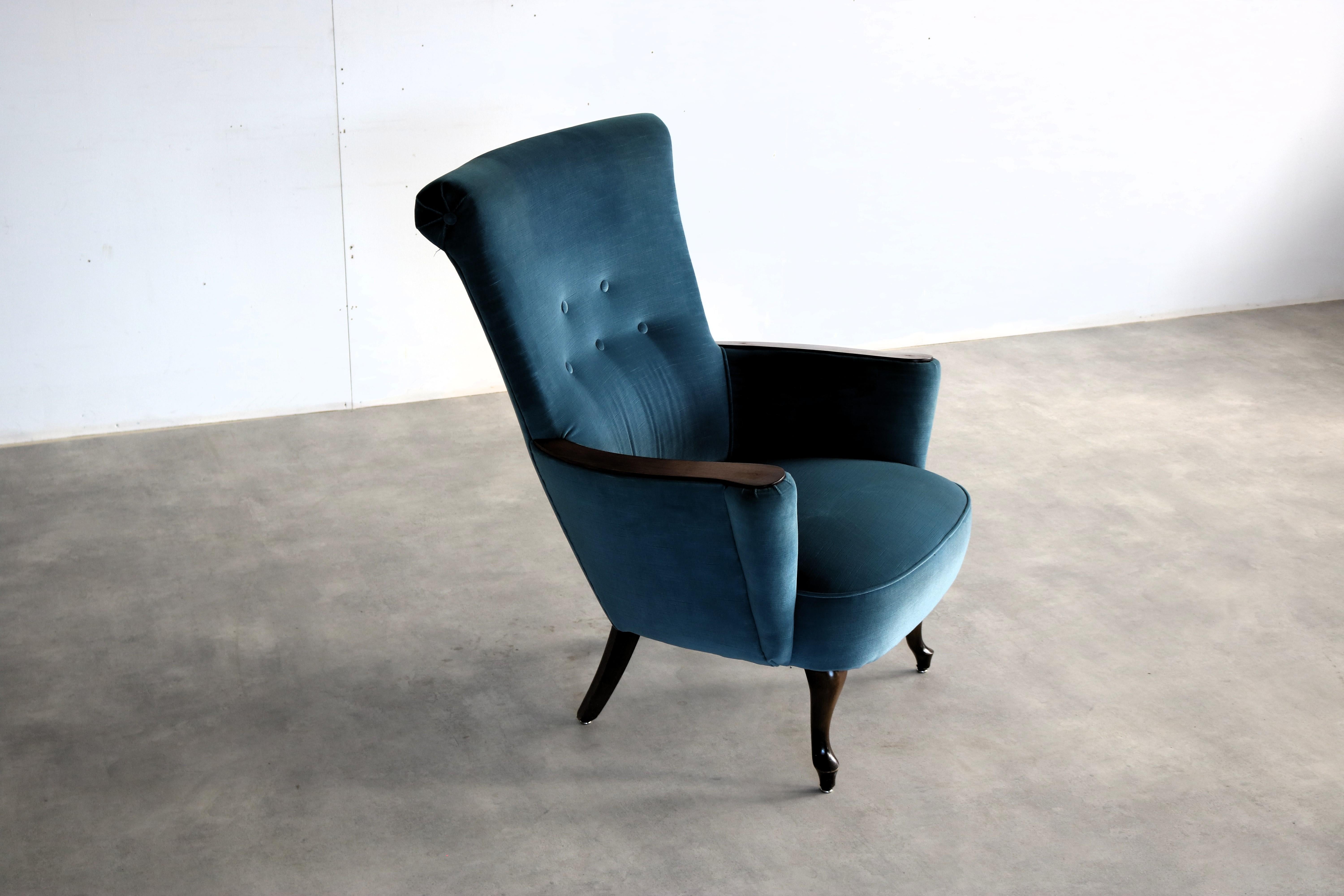 vintage armchair  easy chair  60's In Good Condition In Lemmer, NL