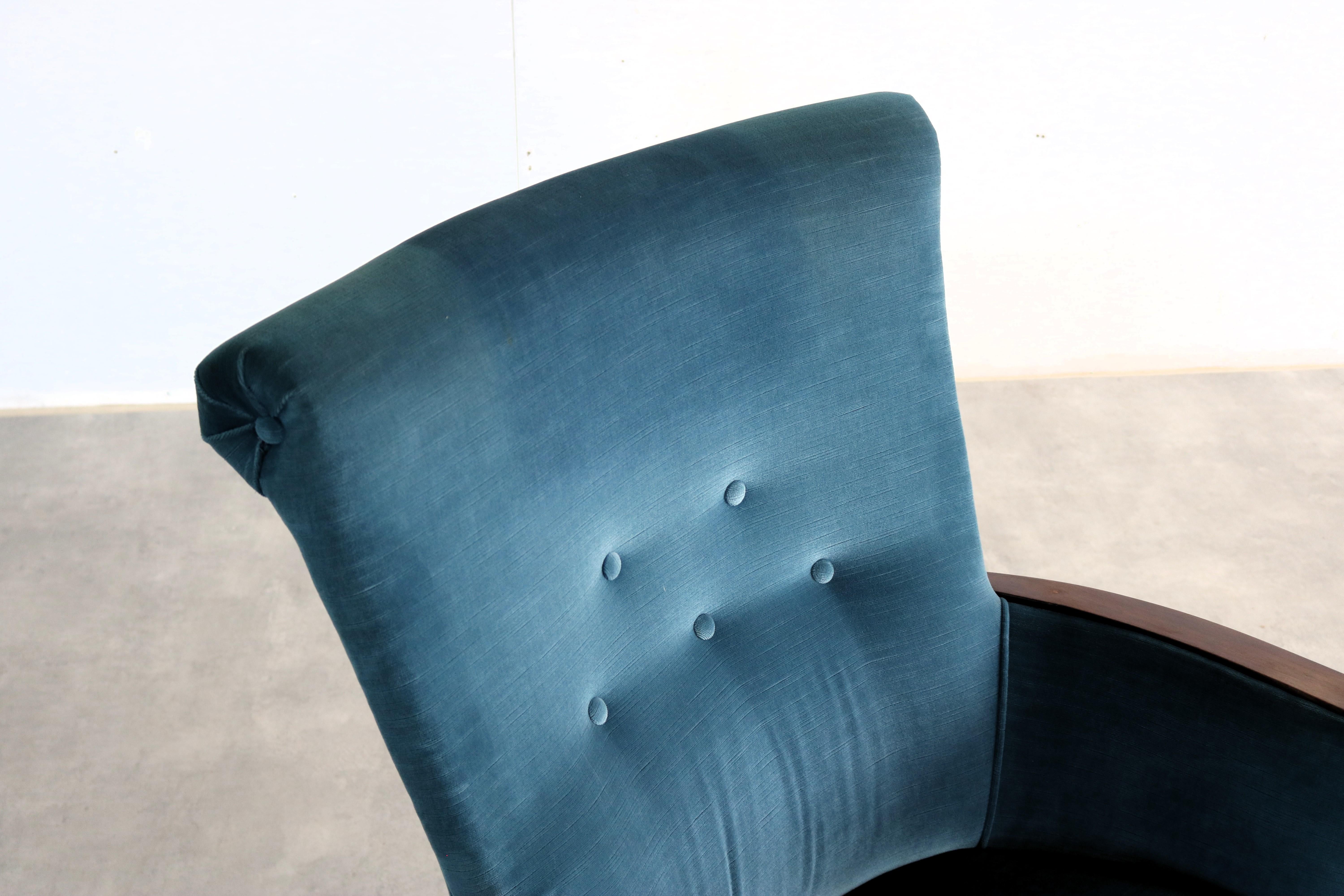 Fabric vintage armchair  easy chair  60's