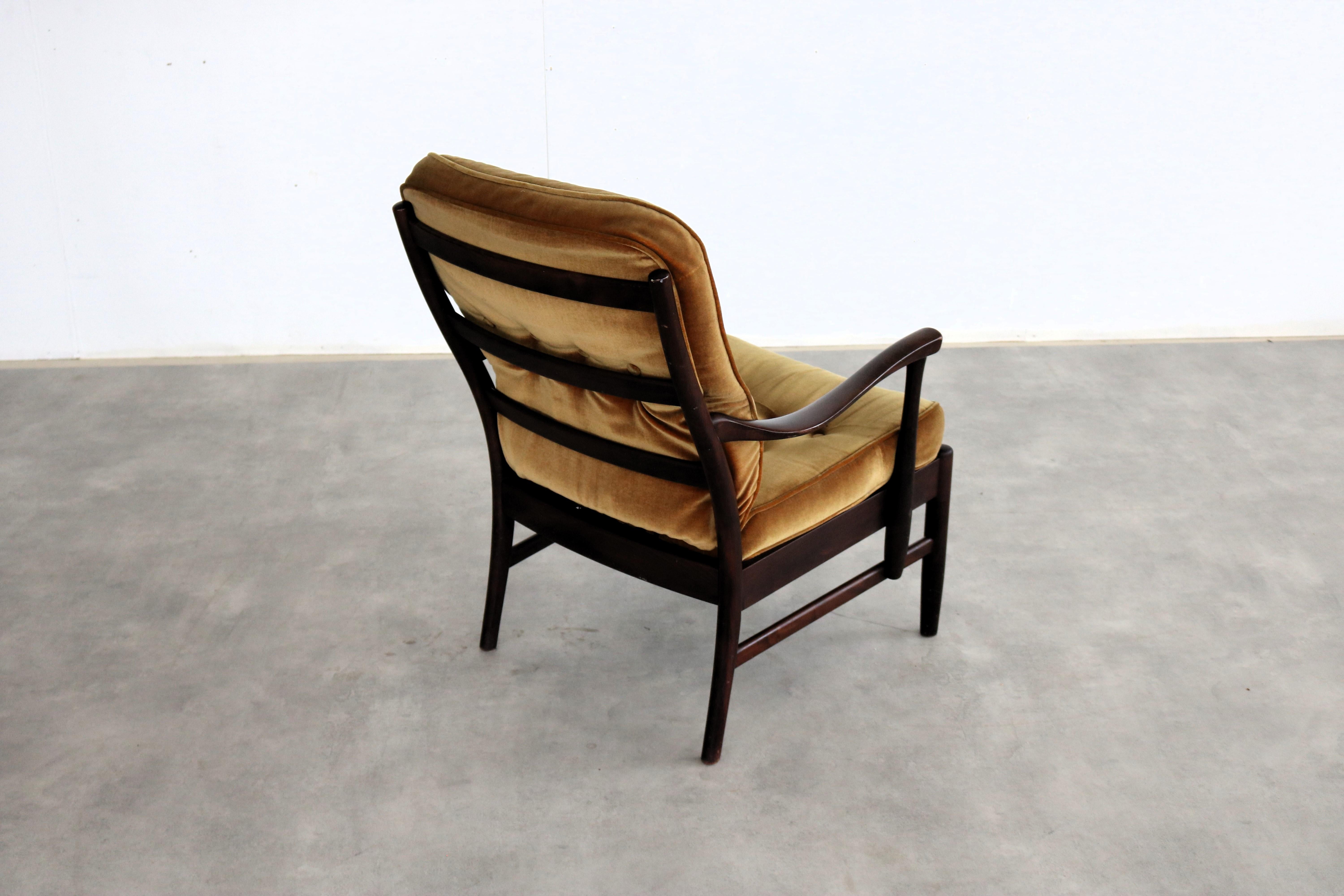 Fabric vintage armchair  easy chair  60s  Parker Knoll For Sale