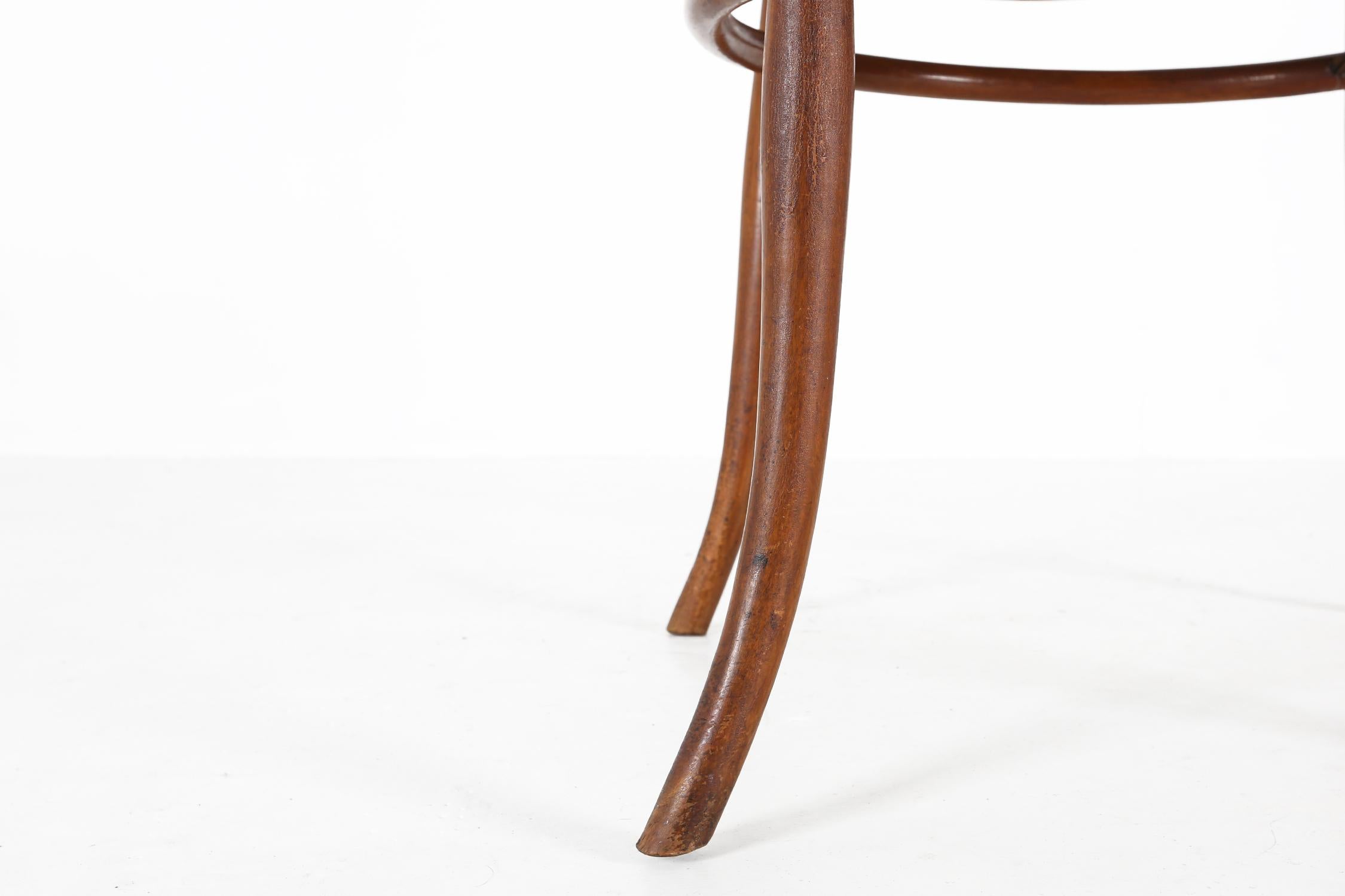 Vintage armchair in bentwood with canework, France ca. 1950 For Sale 4