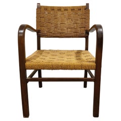 Vintage Armchair in Papercord, 1950s