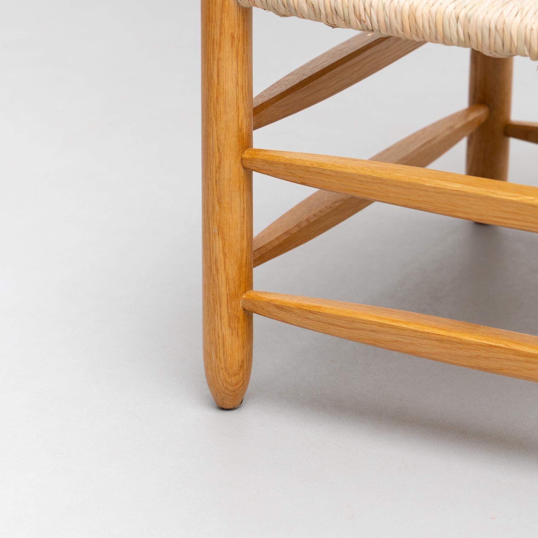 Poltrona vintage - Wood Oak e canna, circa 1980, artigianato senza tempo in vendita 5