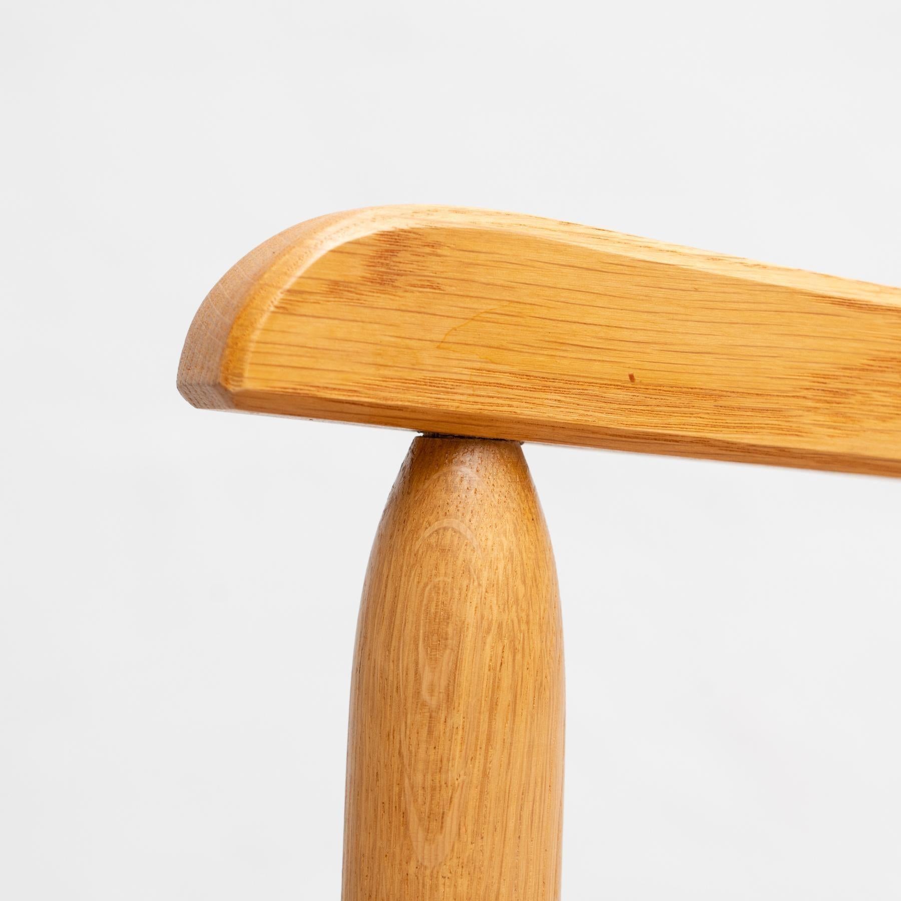 Poltrona vintage - Wood Oak e canna, circa 1980, artigianato senza tempo in vendita 2