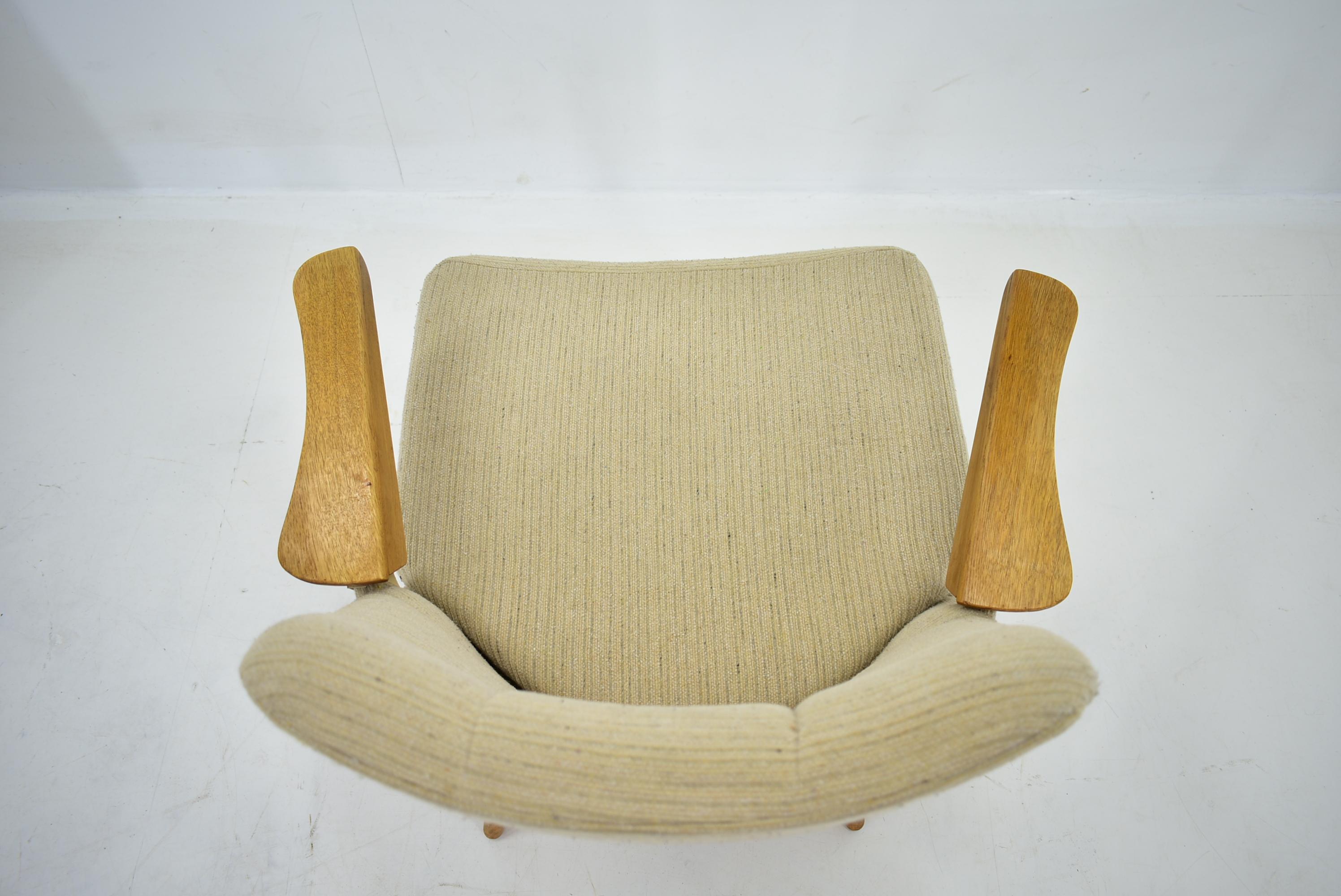 Vintage Armchair or Lounge Chair, Czechoslovakia, 1950s For Sale 5