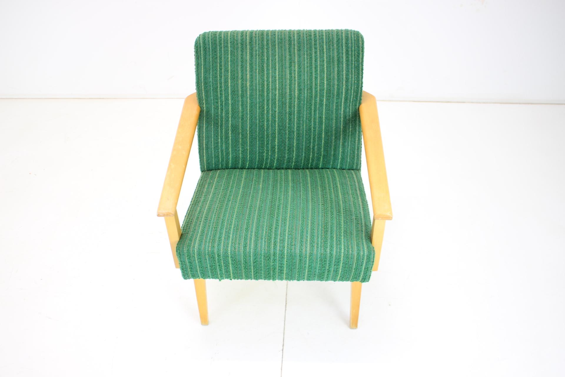 Mid-Century Modern Vintage Armchair or Lounge Chair, Czechoslovakia, 1970s For Sale