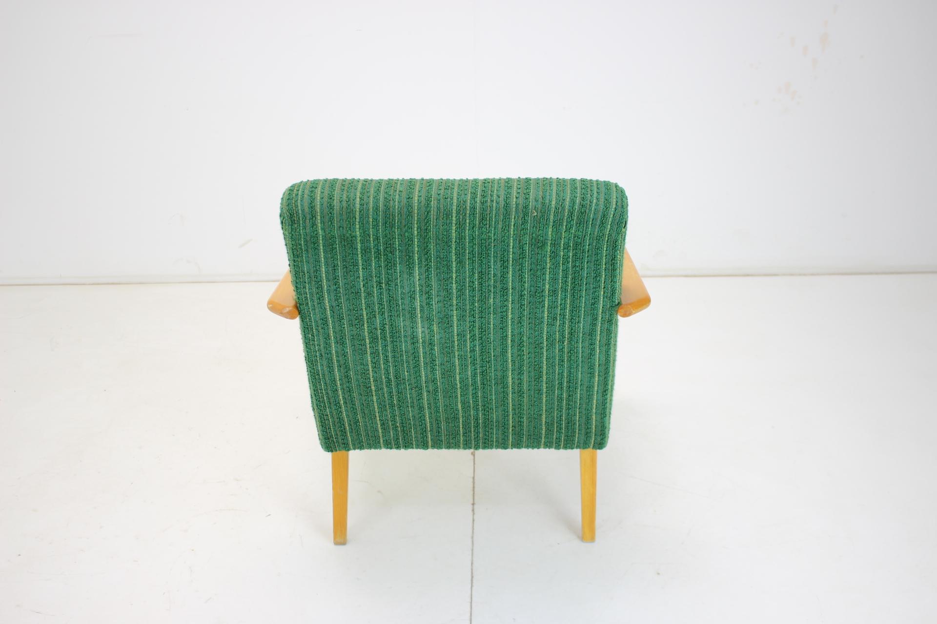Sessel oder Loungesessel im Vintage-Stil, Tschechoslowakei, 1970er Jahre (Stoff) im Angebot
