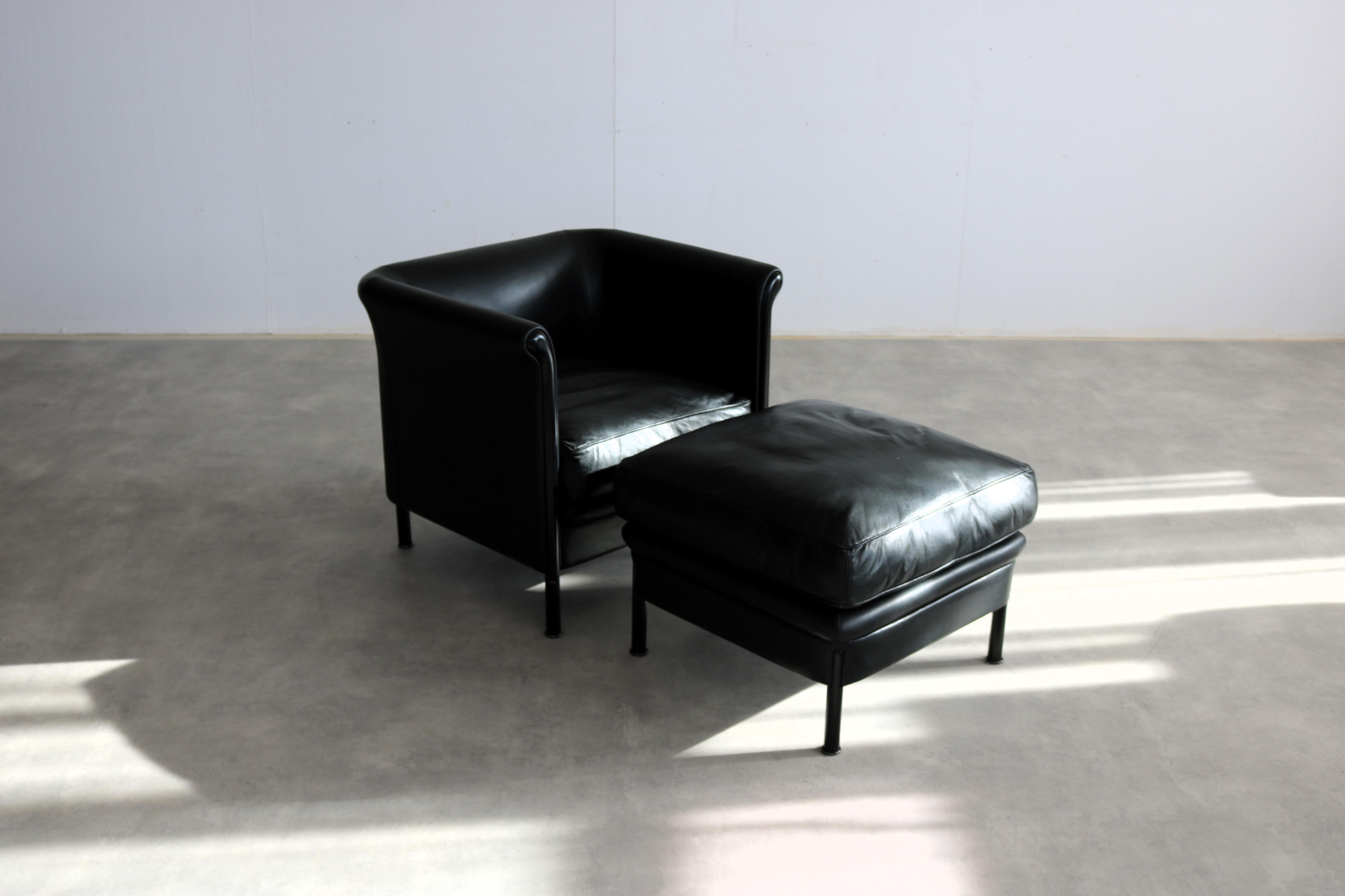 Vintage-Sessel + Ottomane  Sitzecke  A. Citterio  Moroso (Italienisch) im Angebot