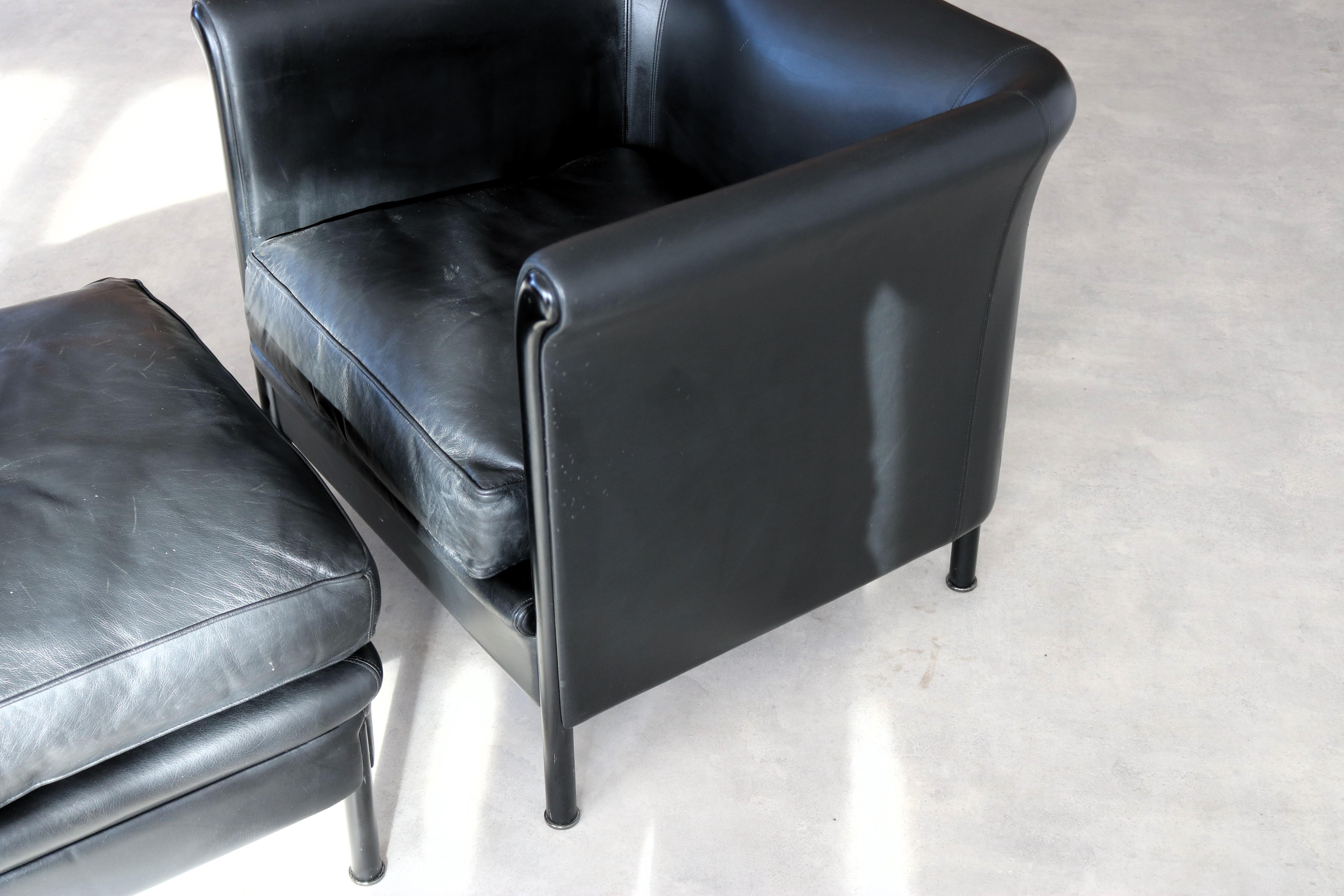 Vintage-Sessel + Ottomane  Sitzecke  A. Citterio  Moroso im Angebot 1