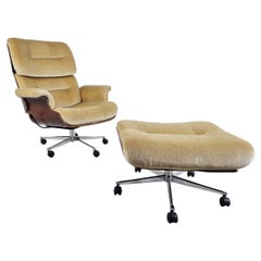 Vintage Armchair with Stool by Martin Stoll for Giroflex, 1960s