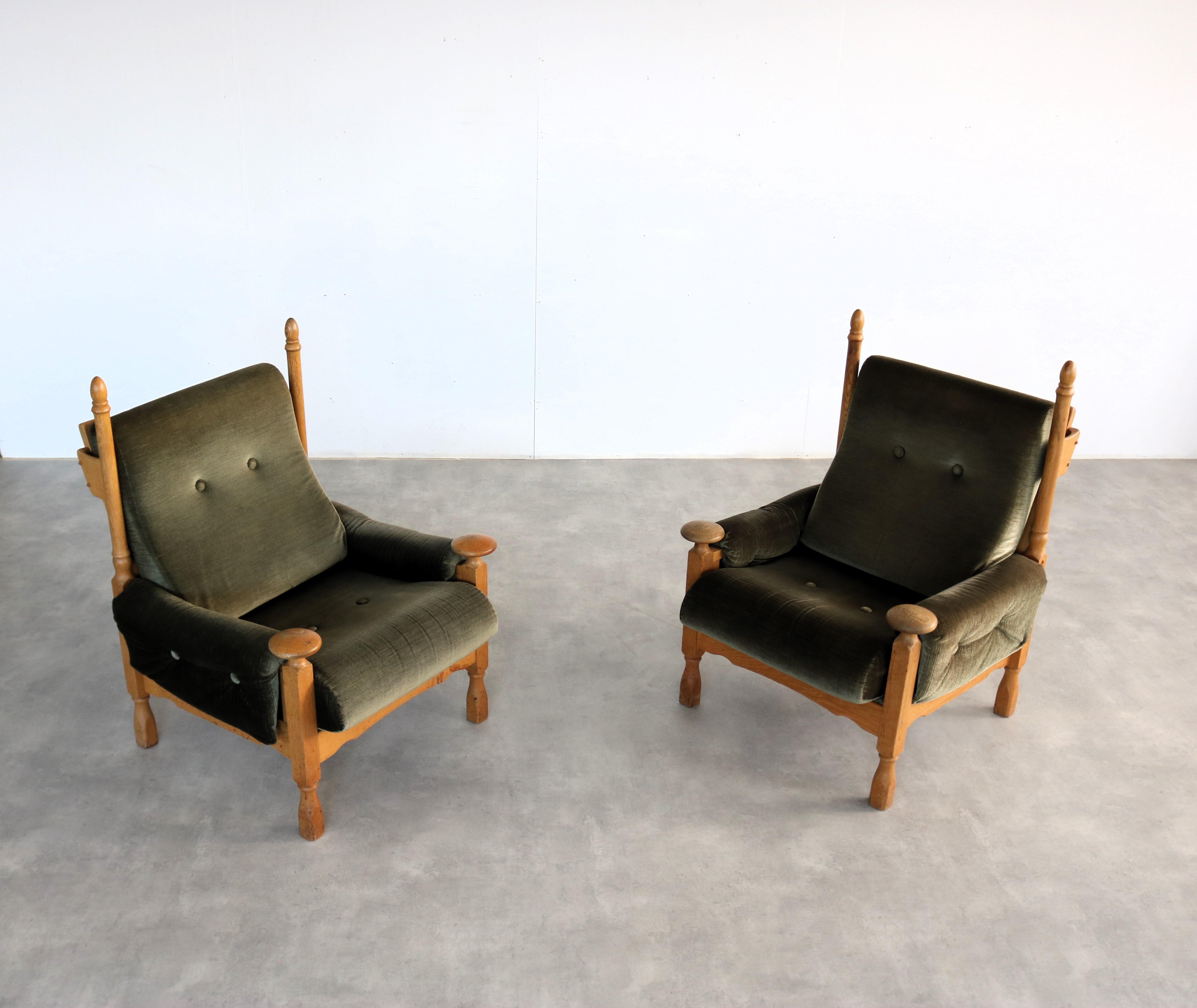 vintage armchairs | brutalist | 1950s easy chairs For Sale 5