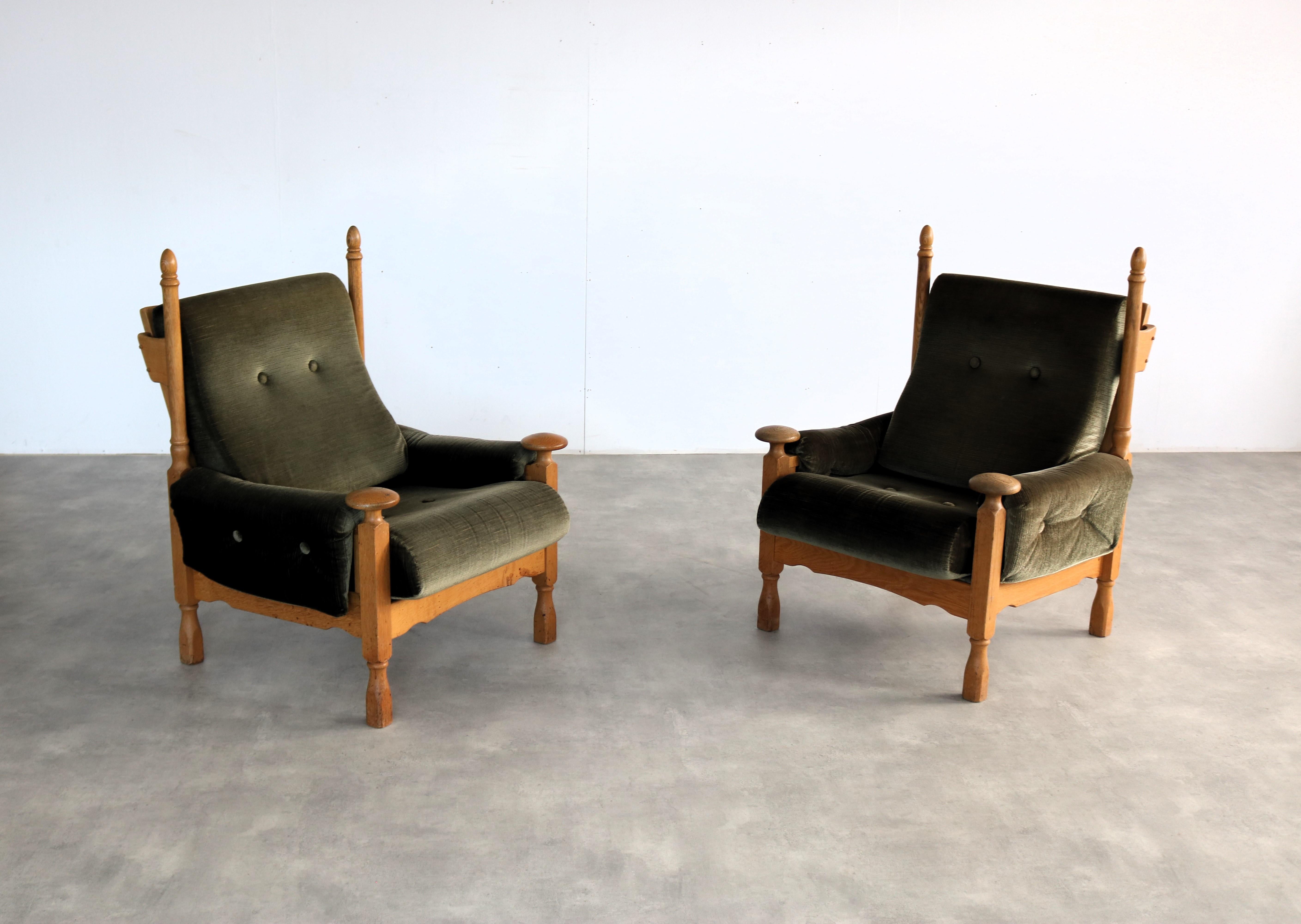 Dutch vintage armchairs | brutalist | 1950s easy chairs For Sale