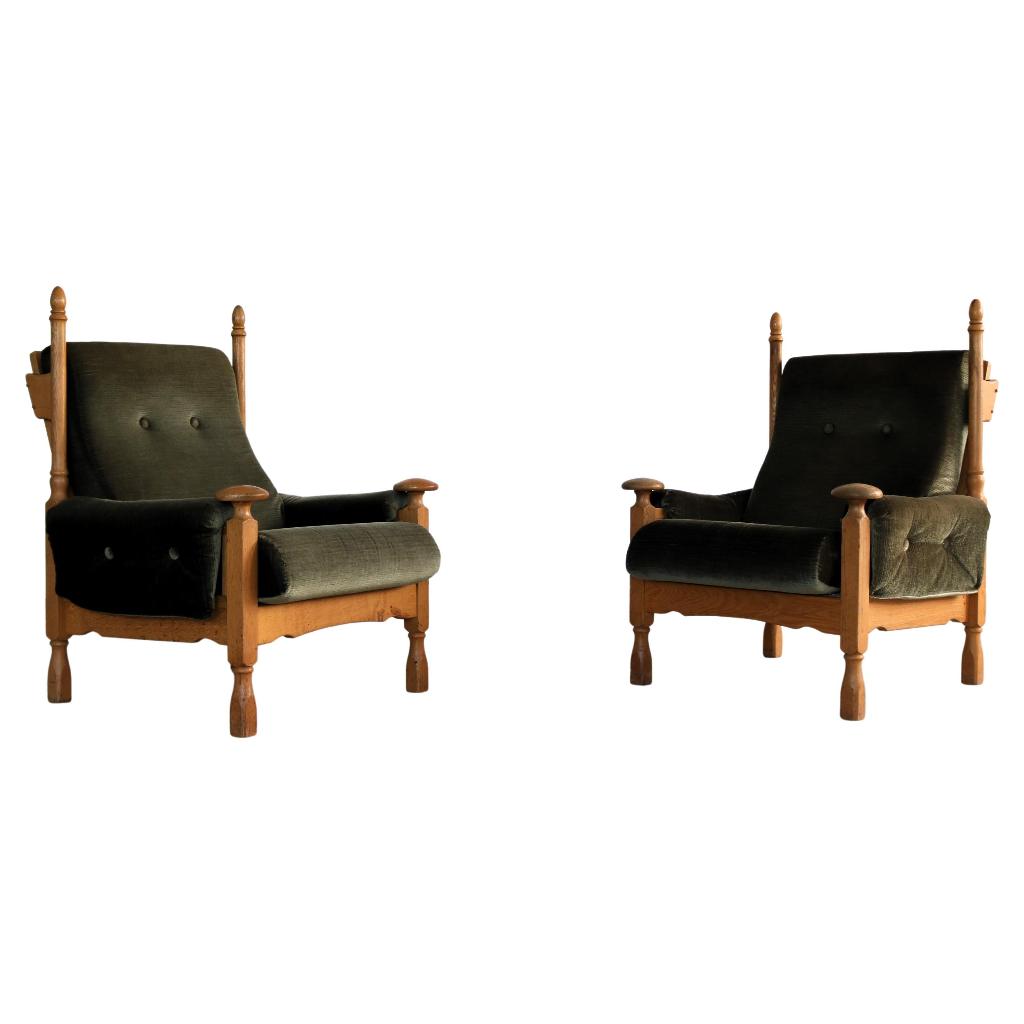 vintage armchairs | brutalist | 1950s easy chairs For Sale