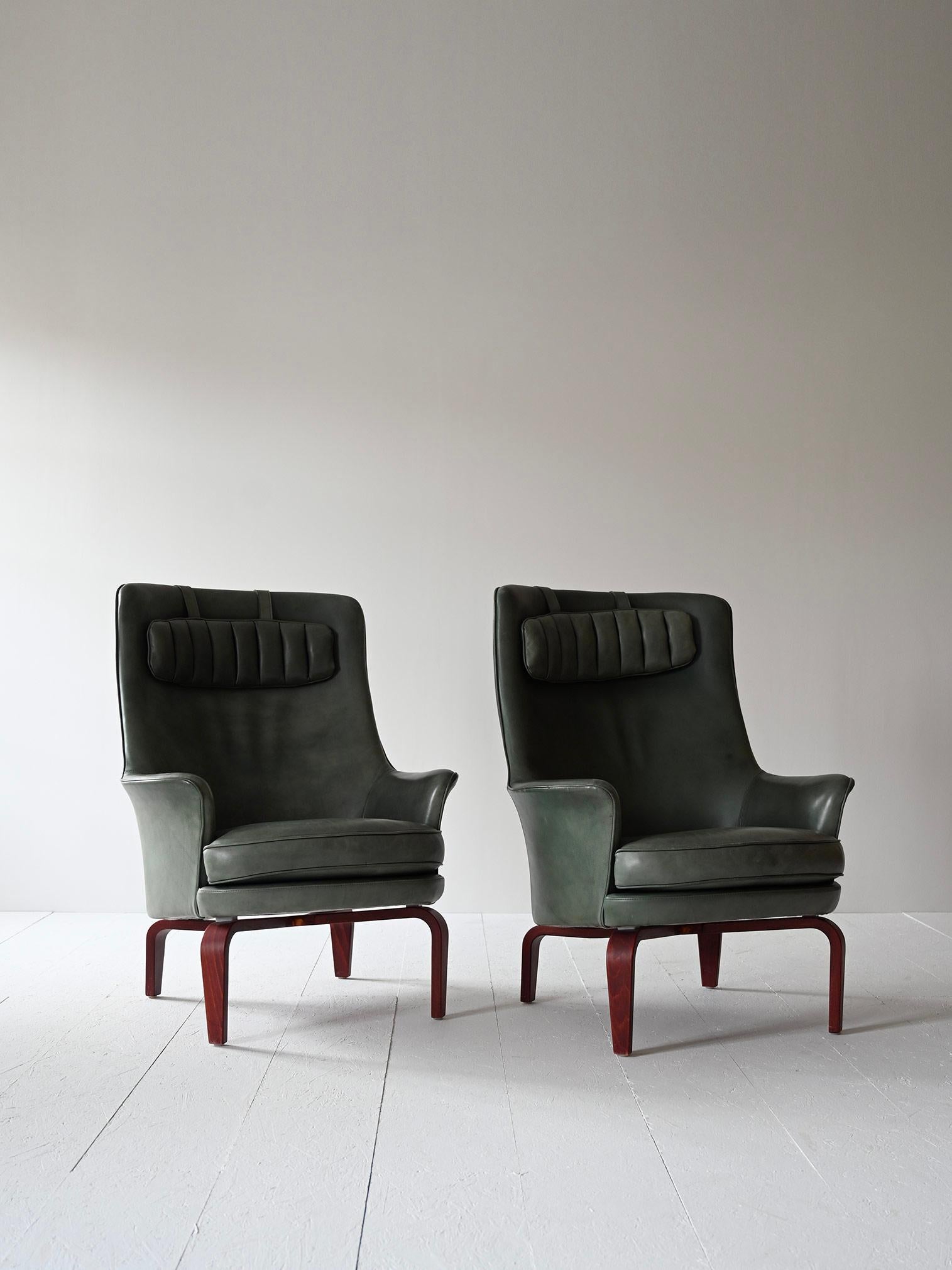 Scandinavian Modern Vintage Armchairs by Arne Norell