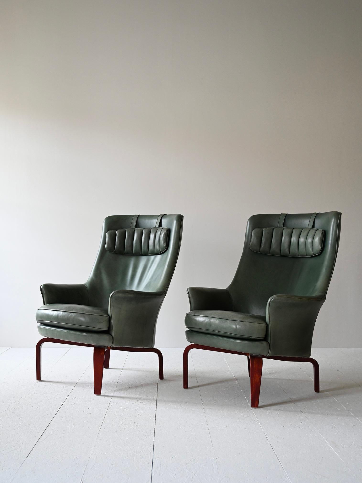 Vintage Armchairs by Arne Norell In Good Condition In Brescia, IT
