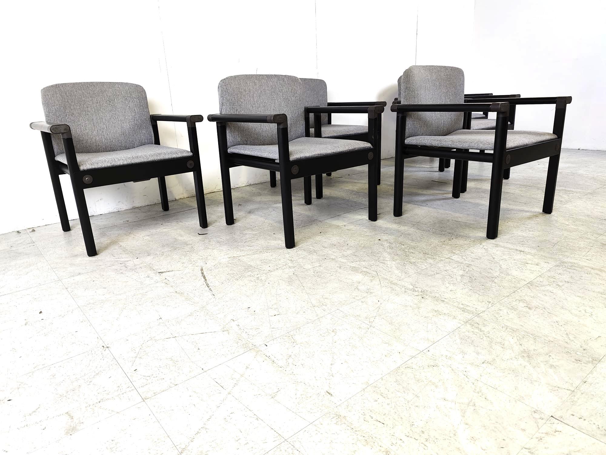 Tissu Fauteuils vintage de Gerd Lange, 1970 - ensemble de 6 en vente