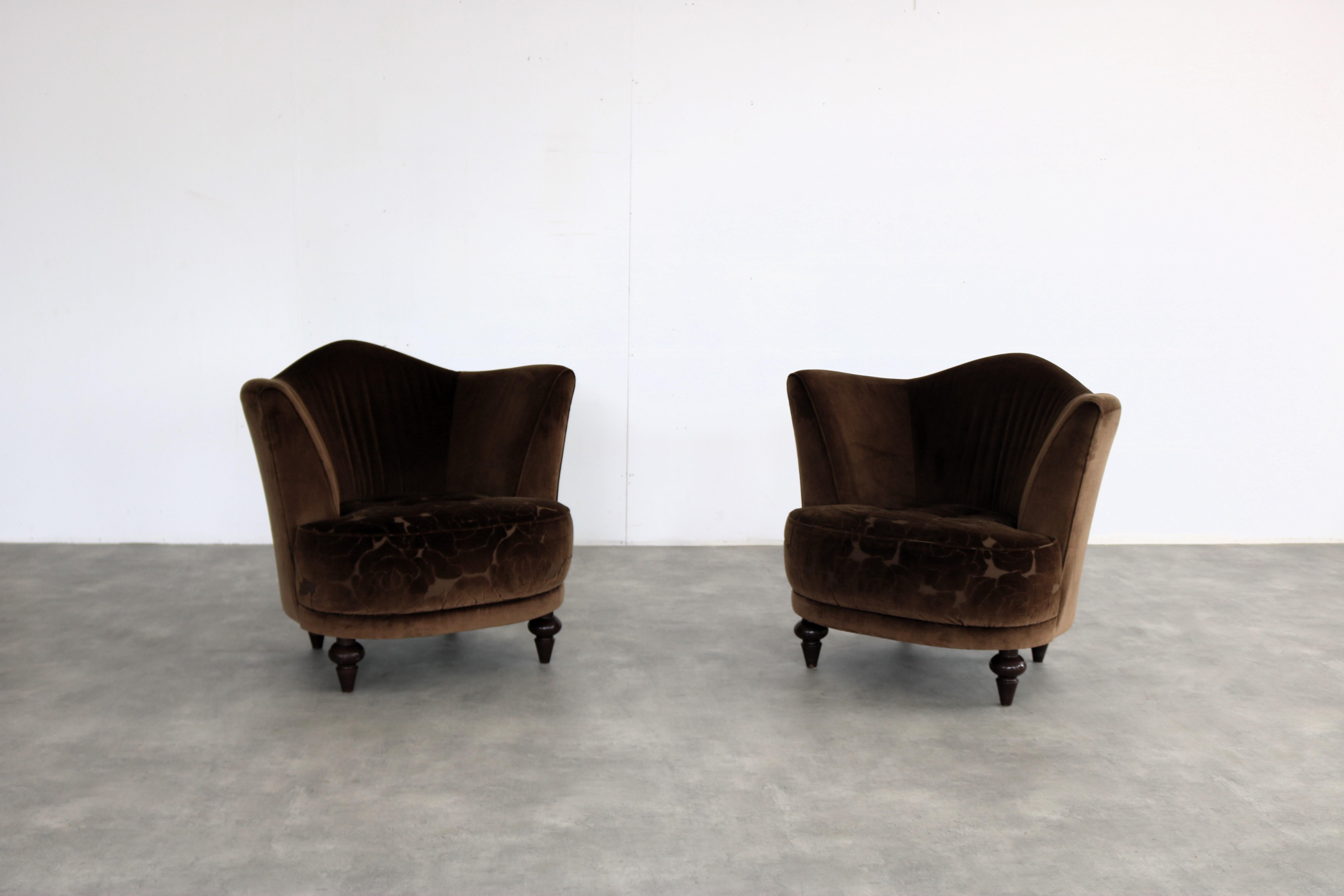 Dutch vintage armchairs  club chairs  60's