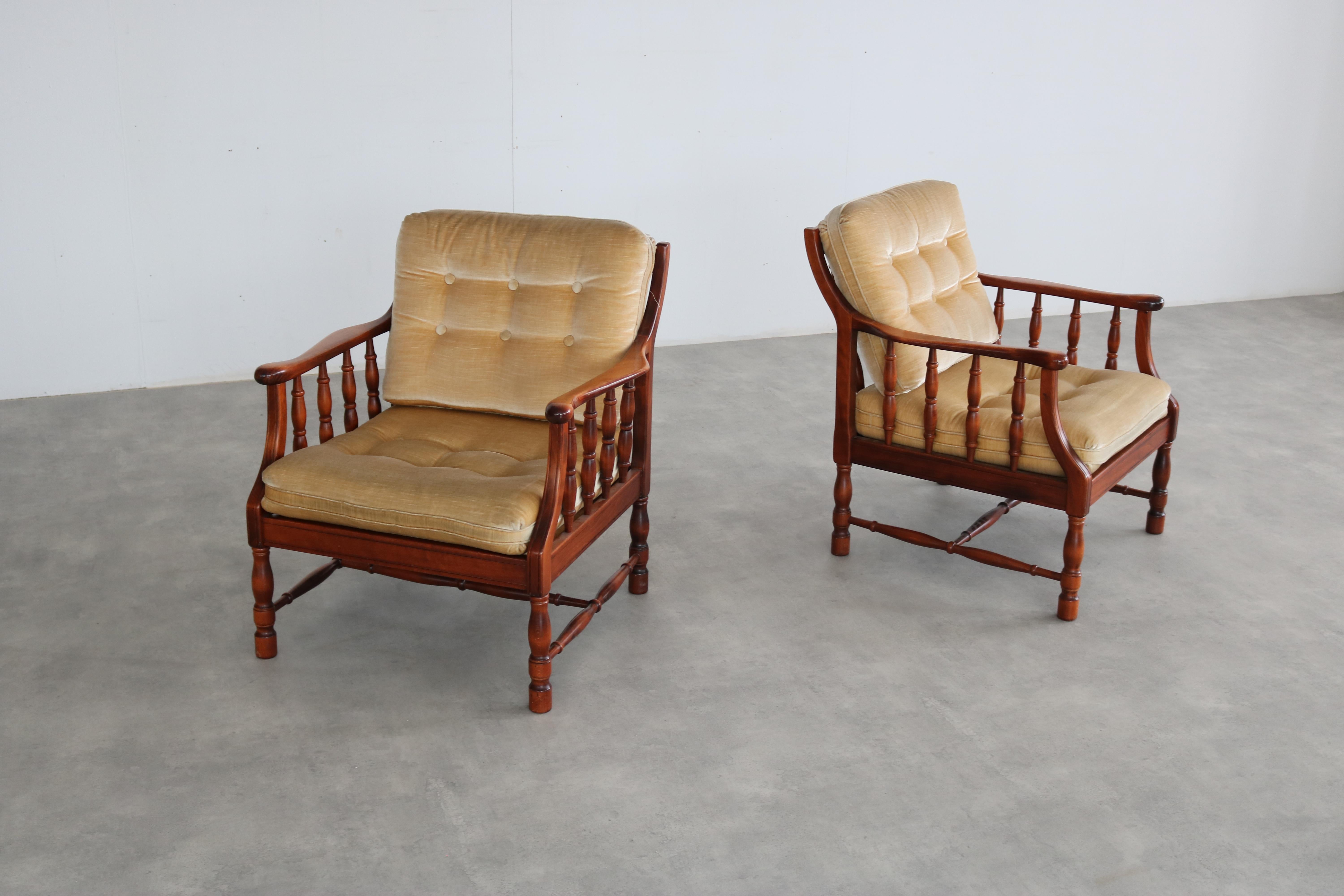 vintage armchairs  easy chairs  60s  Sweden In Good Condition For Sale In GRONINGEN, NL