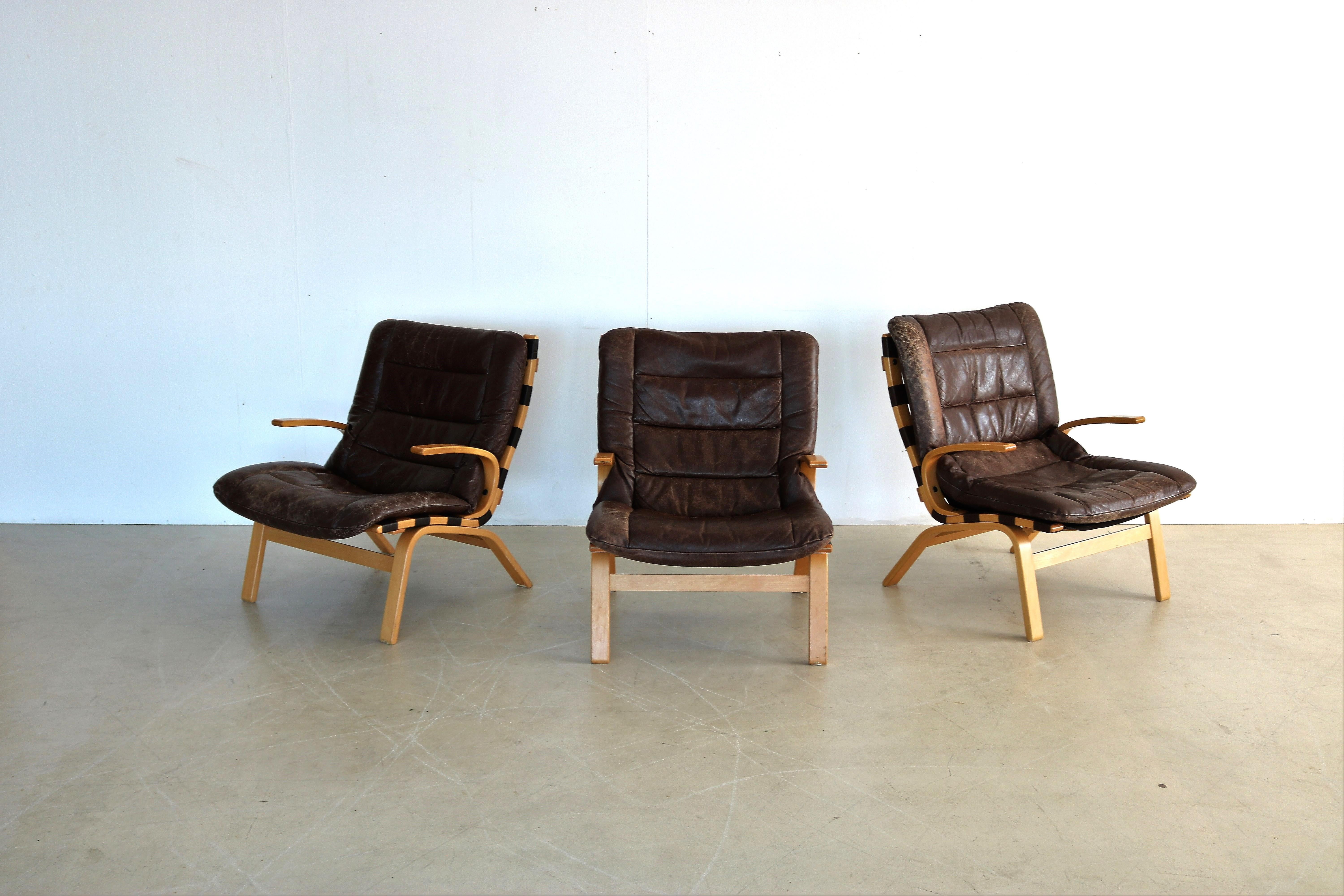 Vintage Armchairs  hove mobler  skyline chair  Danish In Good Condition In Lemmer, NL