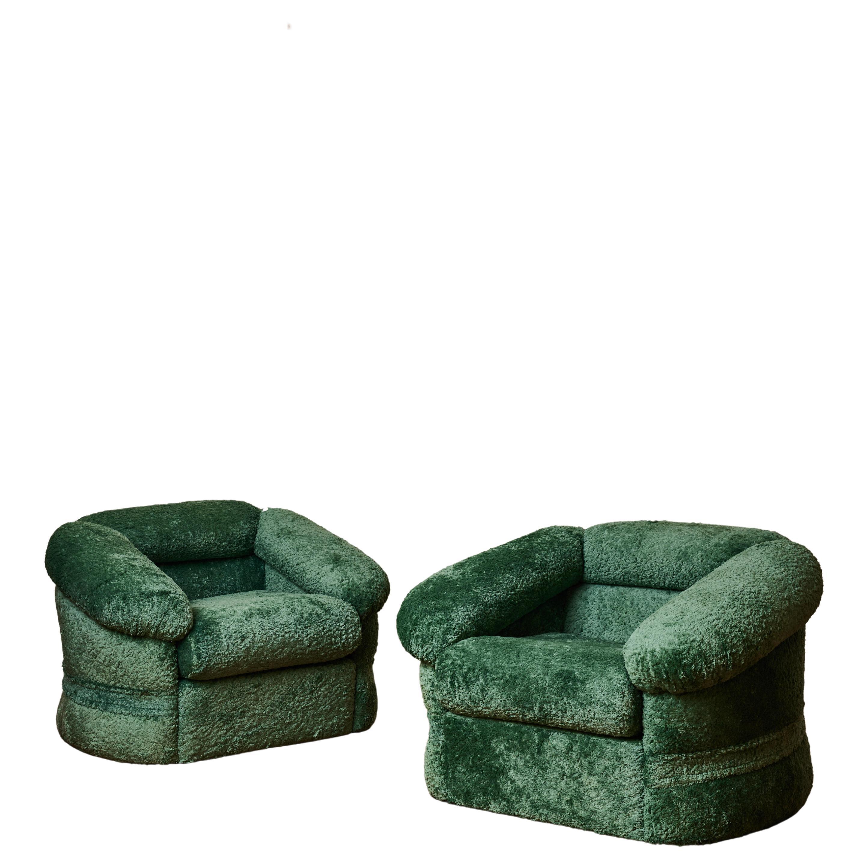Vintage Chairs Restored in Loro Piana Velvet with Cowhide Welting For Sale  at 1stDibs