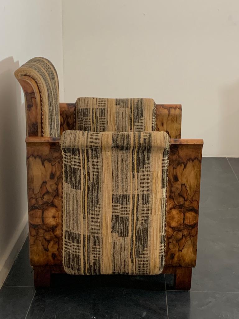 Vintage-Sessel aus Nussbaumholz-Wurzelholz von Franco Albini, 1930er Jahre, 2er Jahre im Angebot 2