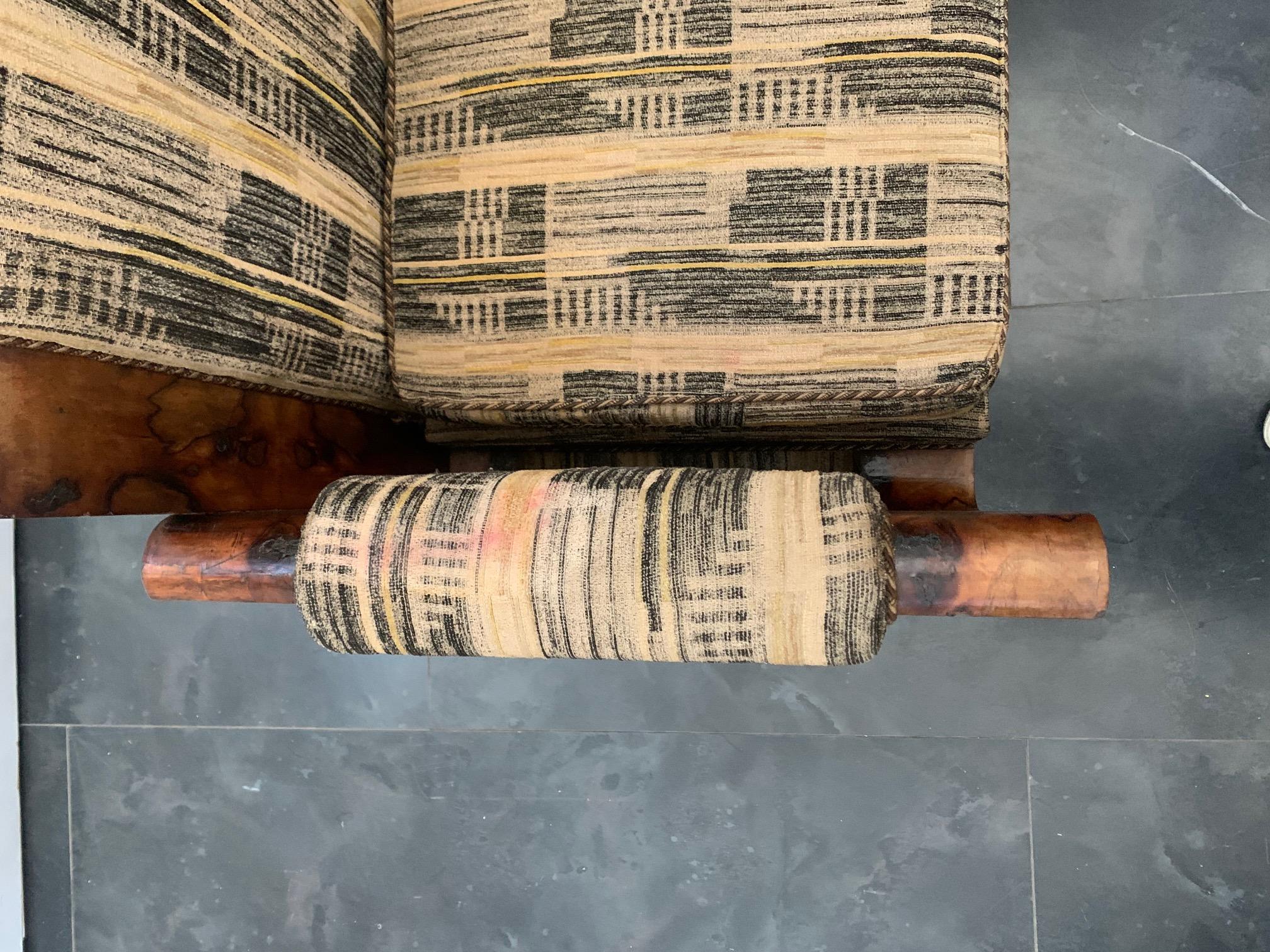 Vintage Armchairs in Walnut Burl by Franco Albini, 1930s, Set of 2 11