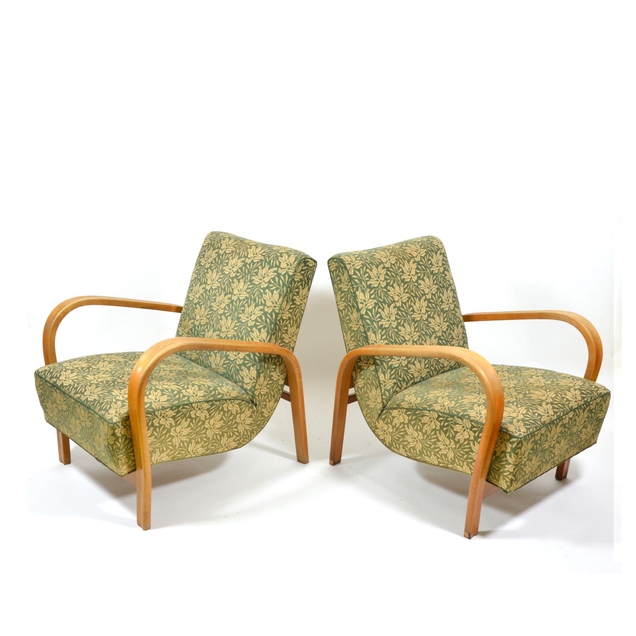 Vintage Armchairs Interier Praha, 1950s, Set of 2 In Good Condition In Zbiroh, CZ