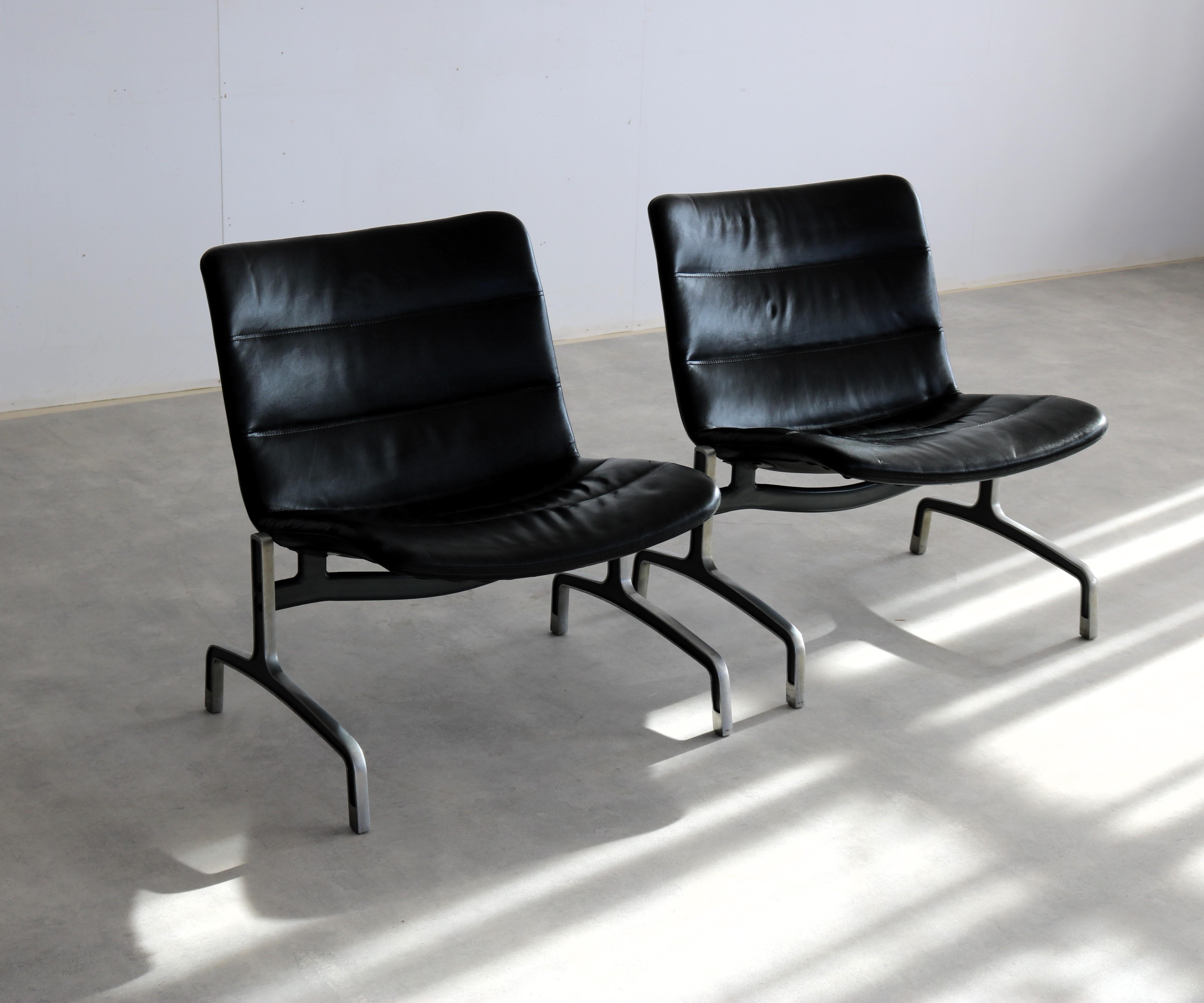 Allemand Fauteuils vintage  Jorgen Kastholm  série 8000  Design/One en vente