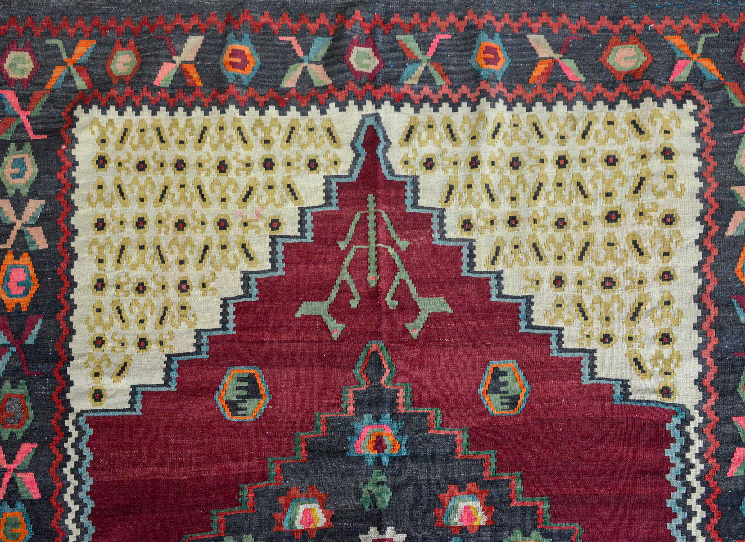 Vintage Armenian Kilim Rug For Sale 1