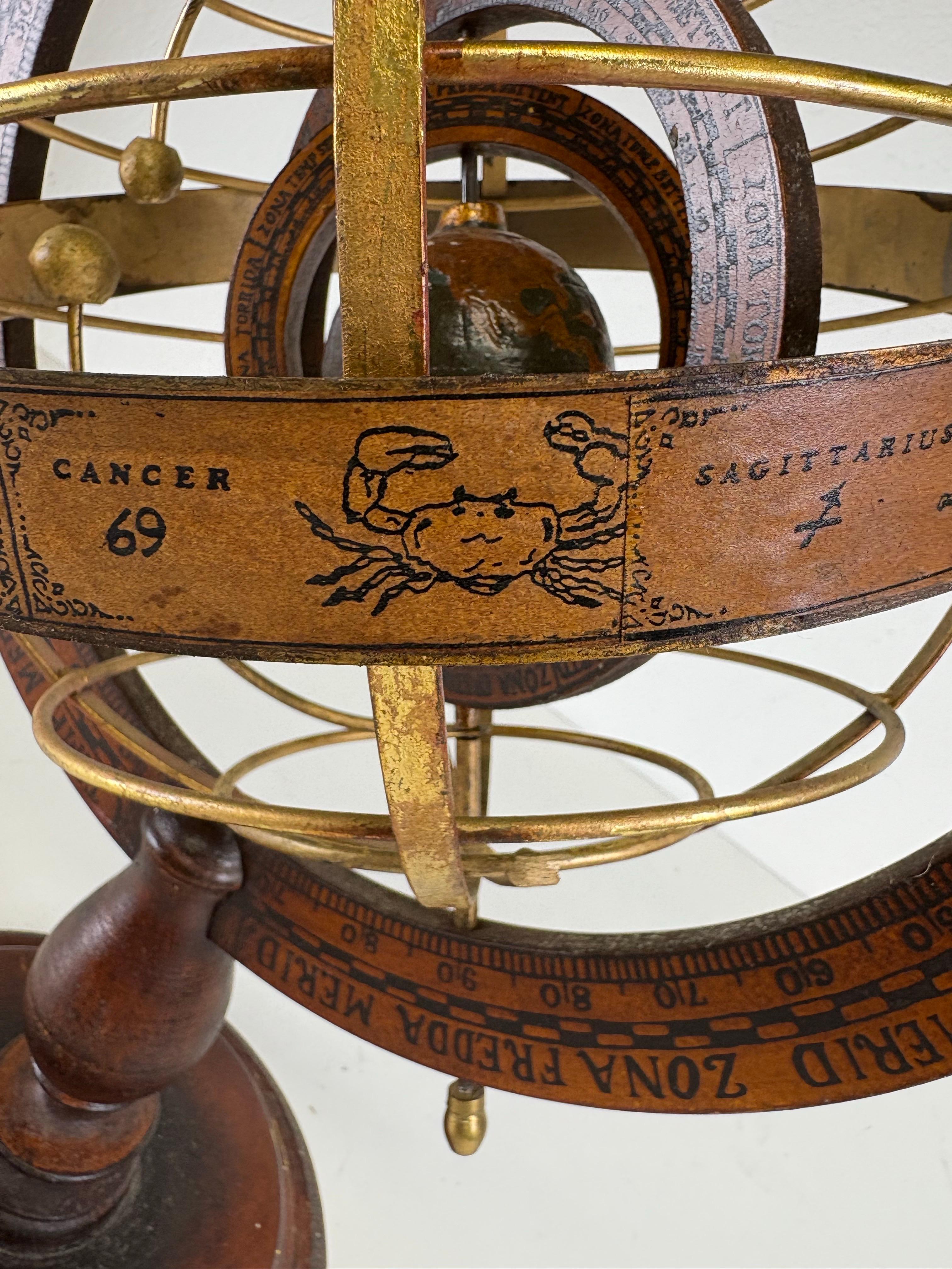 Globo o sfera armillare vintage In condizioni buone in vendita a Allentown, PA