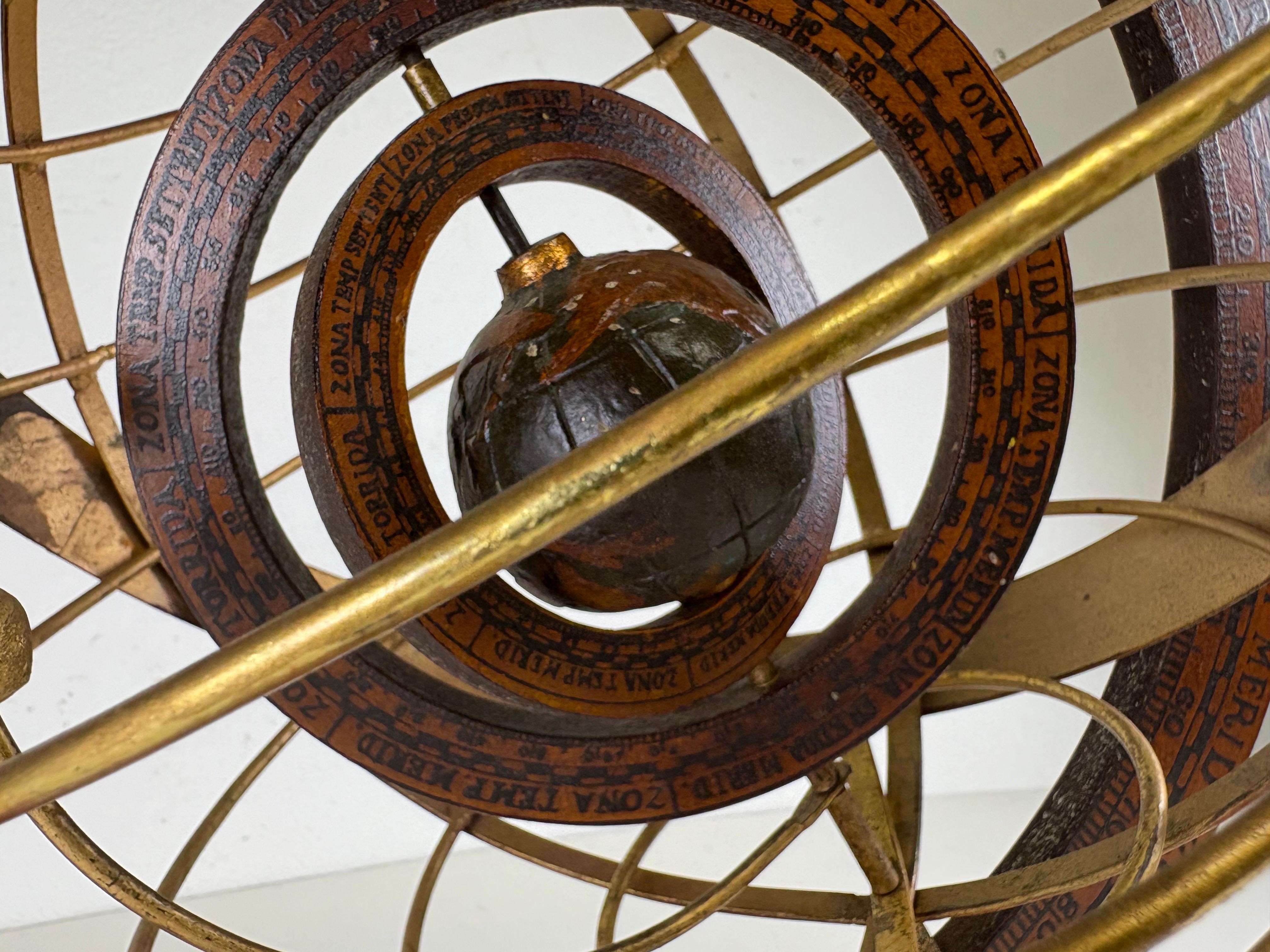 Globo o sfera armillare vintage in vendita 3