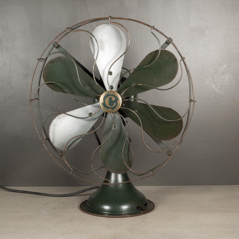Vintage Army Green Commandair Oscillating 6 Blade Fan, C.1930 For Sale ...