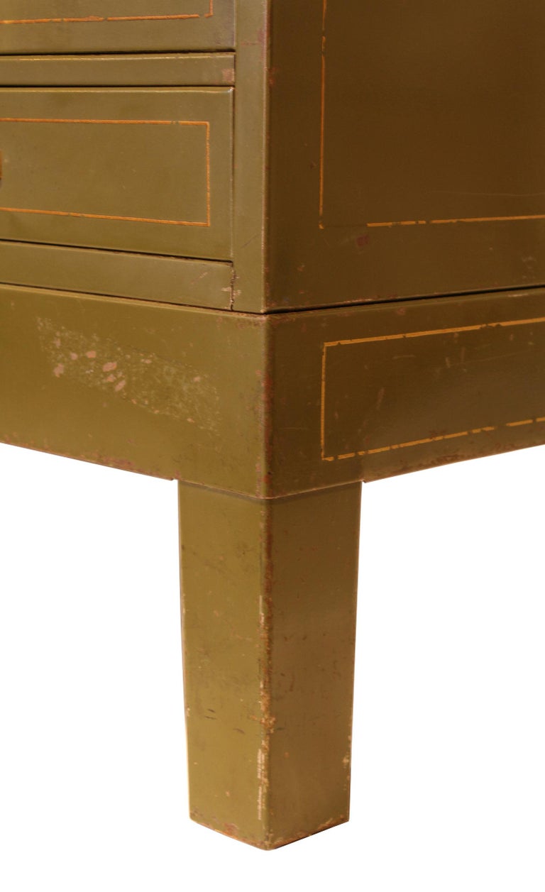 Vintage Army Green Steel Flat File Map and Blueprint ...